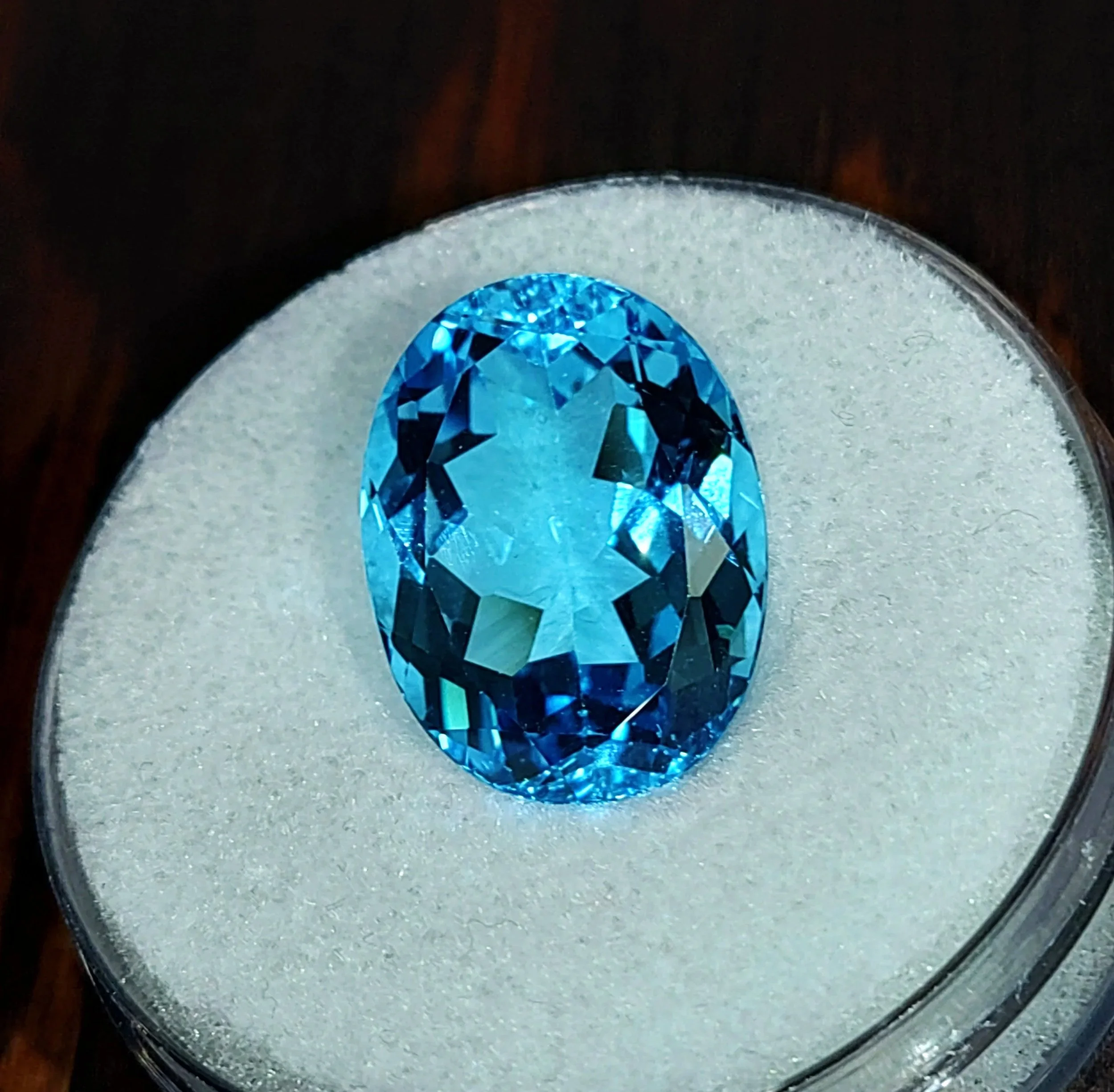 Genuine Swiss Blue Topaz 23.03ct from TheCoveAtFoxHollow.com