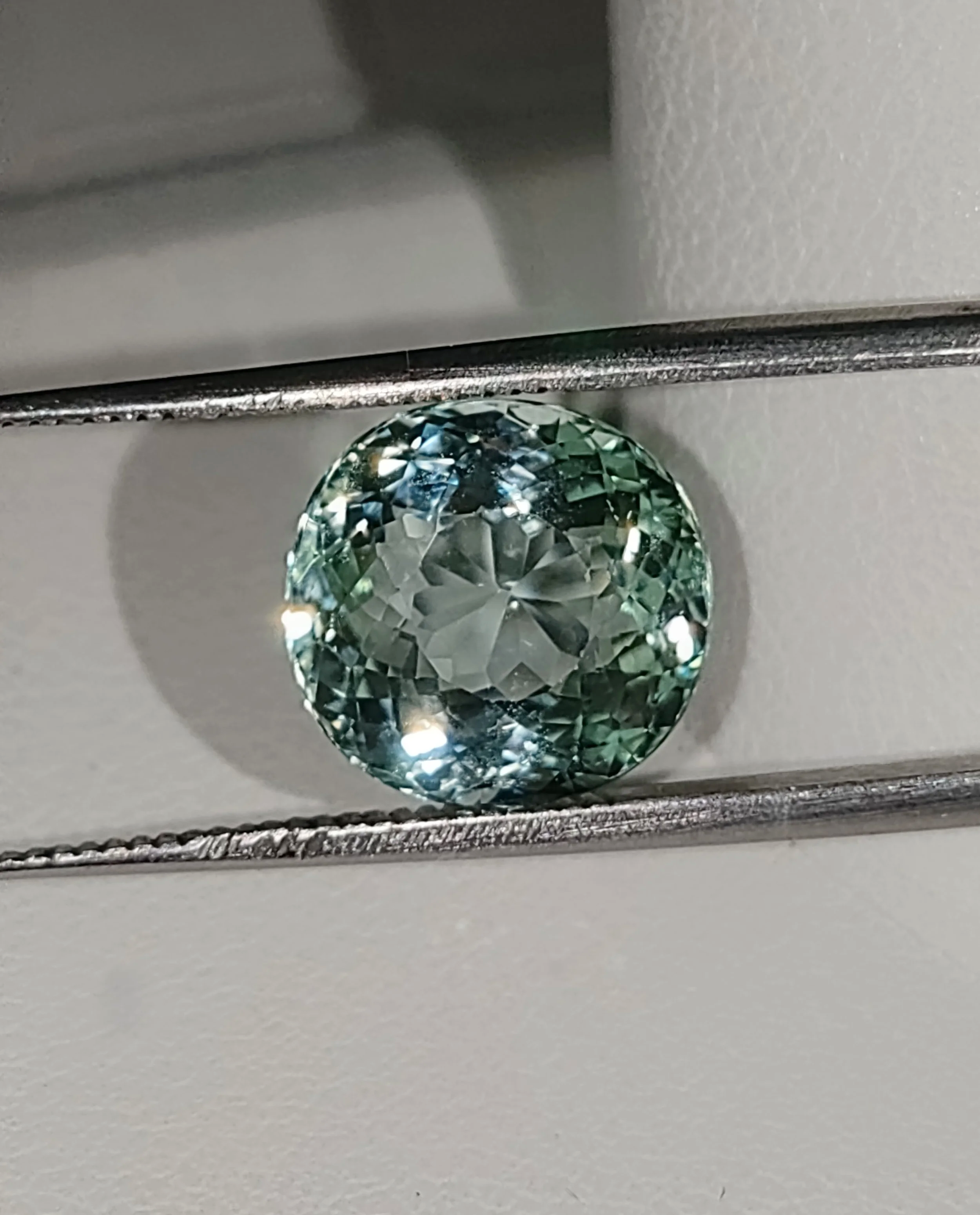 GIA Certified Genuine Neon Seafoam Titanium Tourmaline 3.81ct from TheCoveAtFoxHollow.com