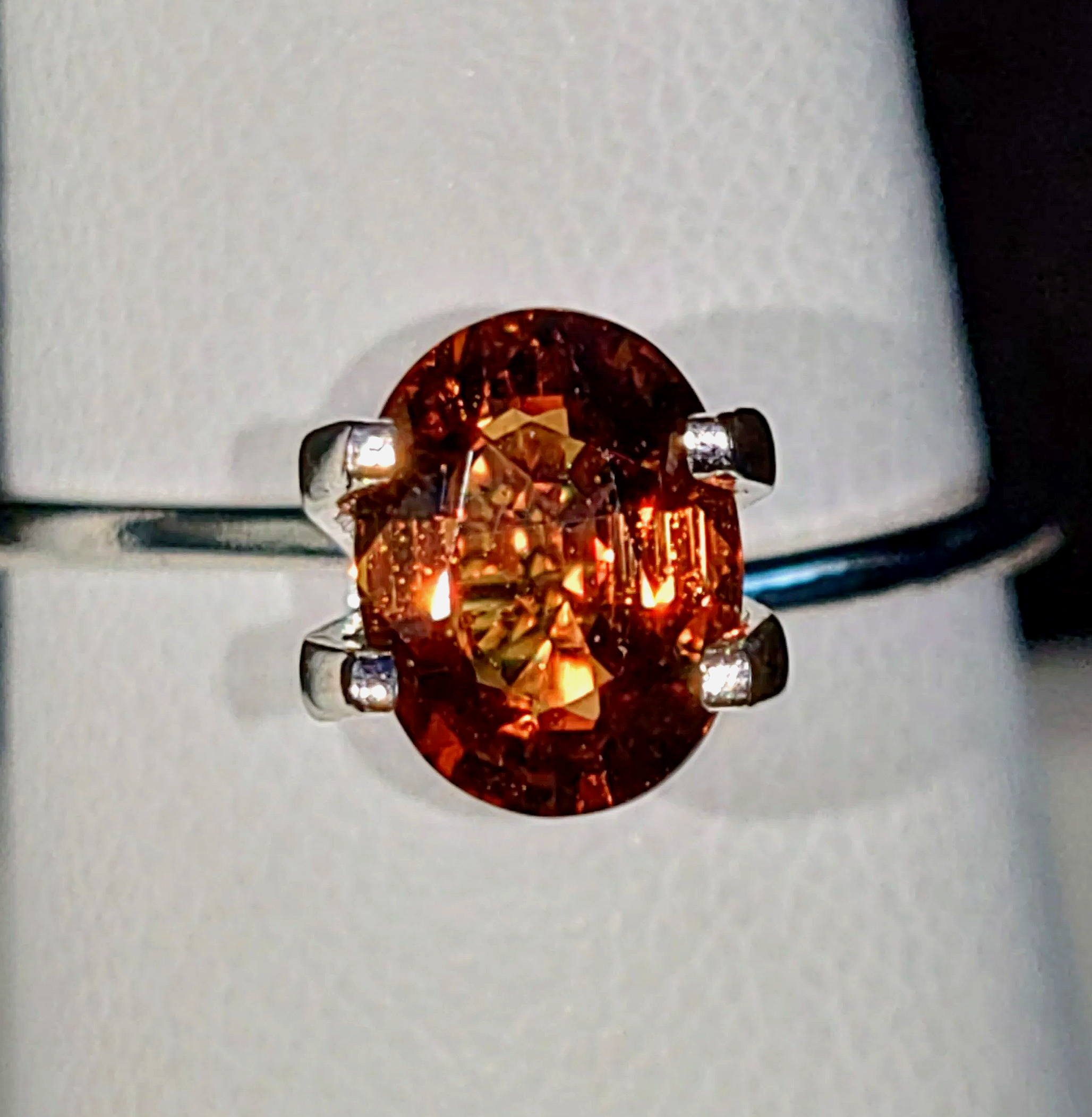 GIA Certified Genuine Unheated Orange Sapphire 1.56ct from TheCoveAtFoxHollow.com