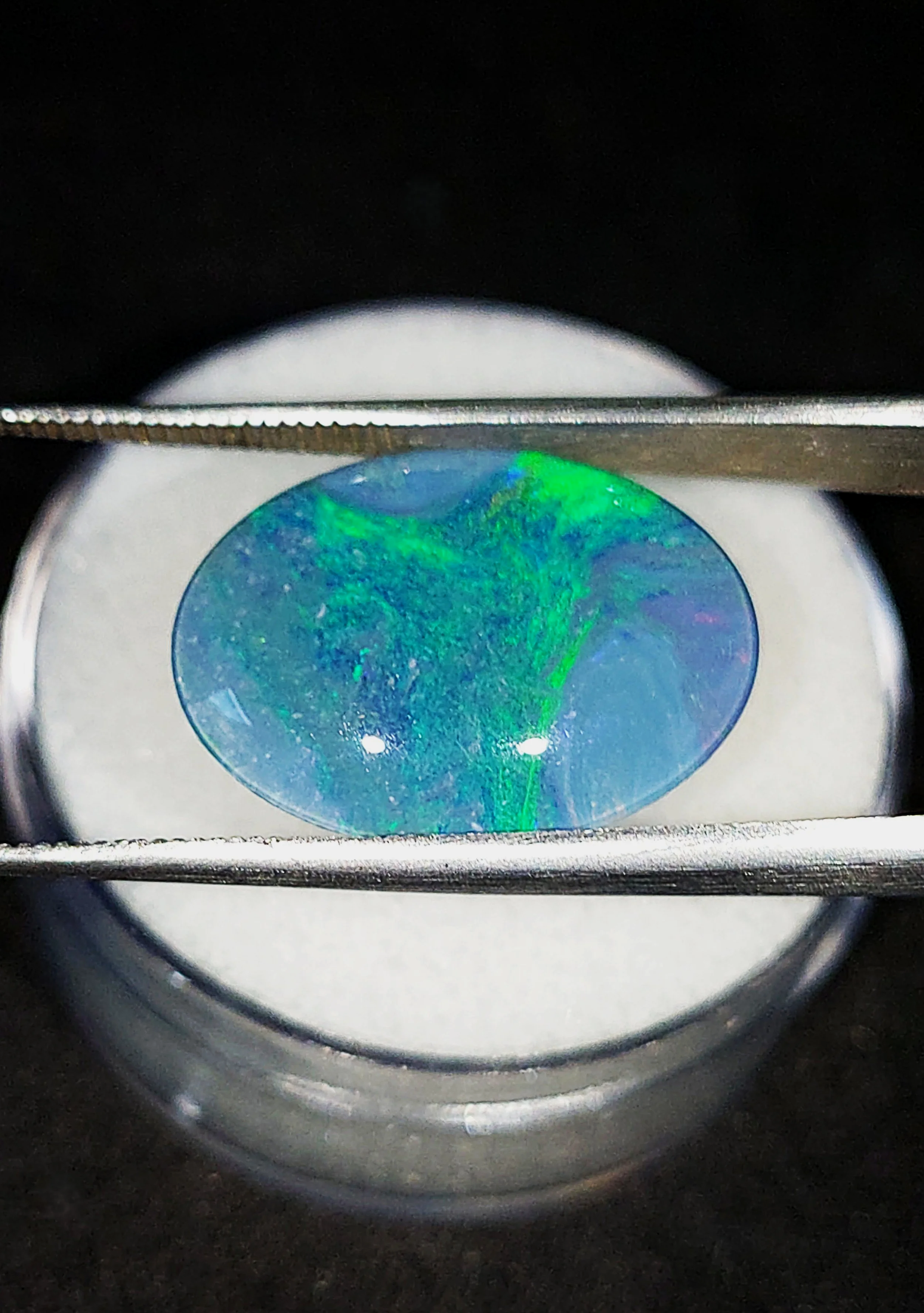 Genuine Australian Black Opal Triplet 8.10ct from TheCoveAtFoxHollow.com