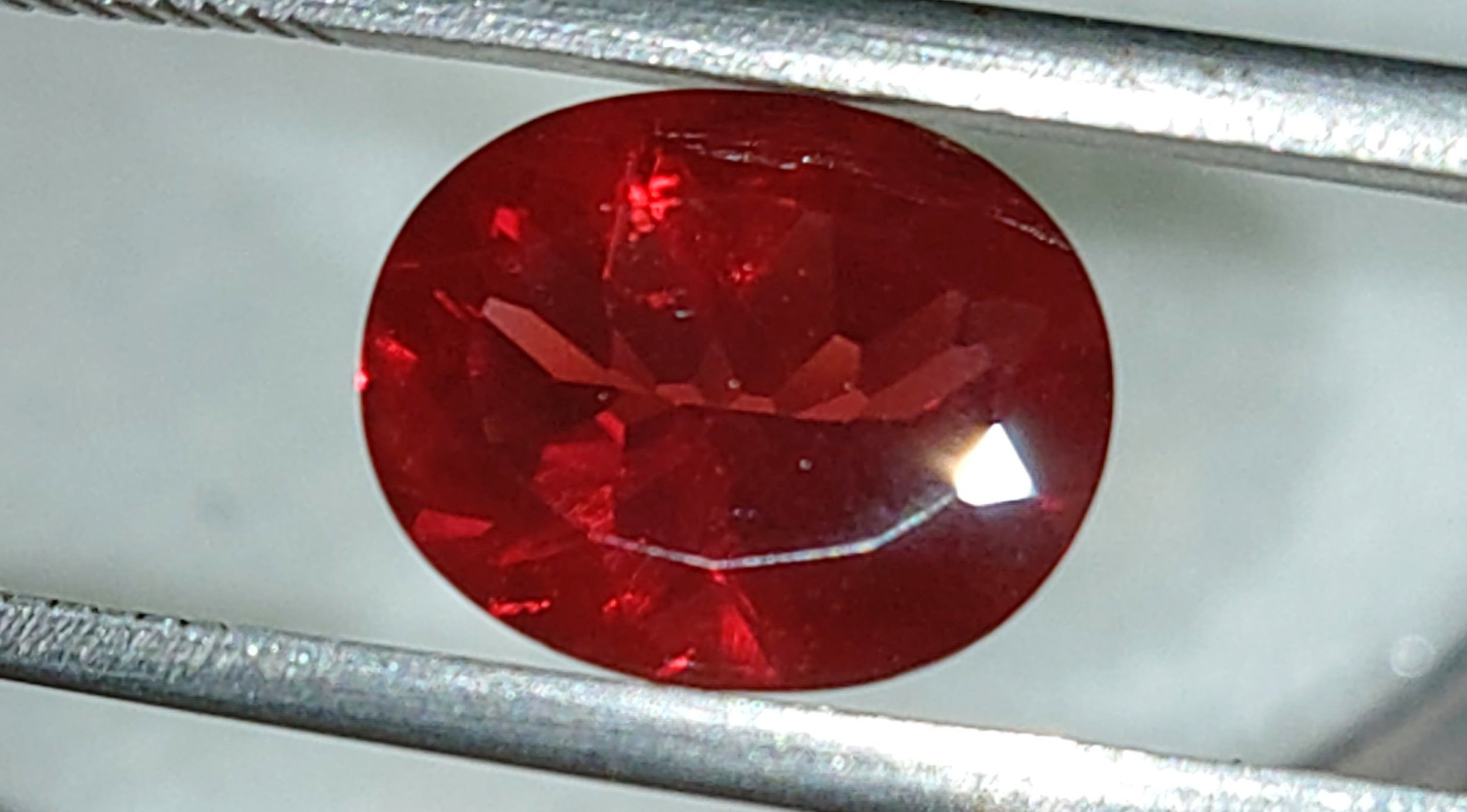 Genuine Red Andesine 2.15ct from TheCoveAtFoxHollow.com