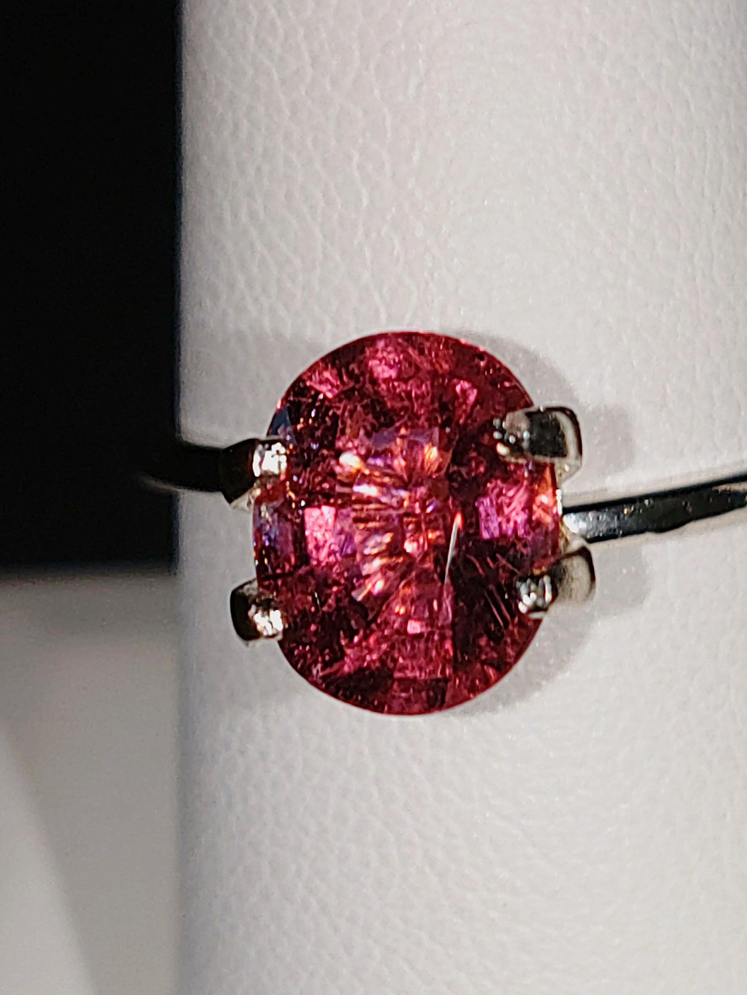 Genuine Neon Hot Pink Titanium Tourmaline 1.90ct TheCoveAtFoxHollow.com