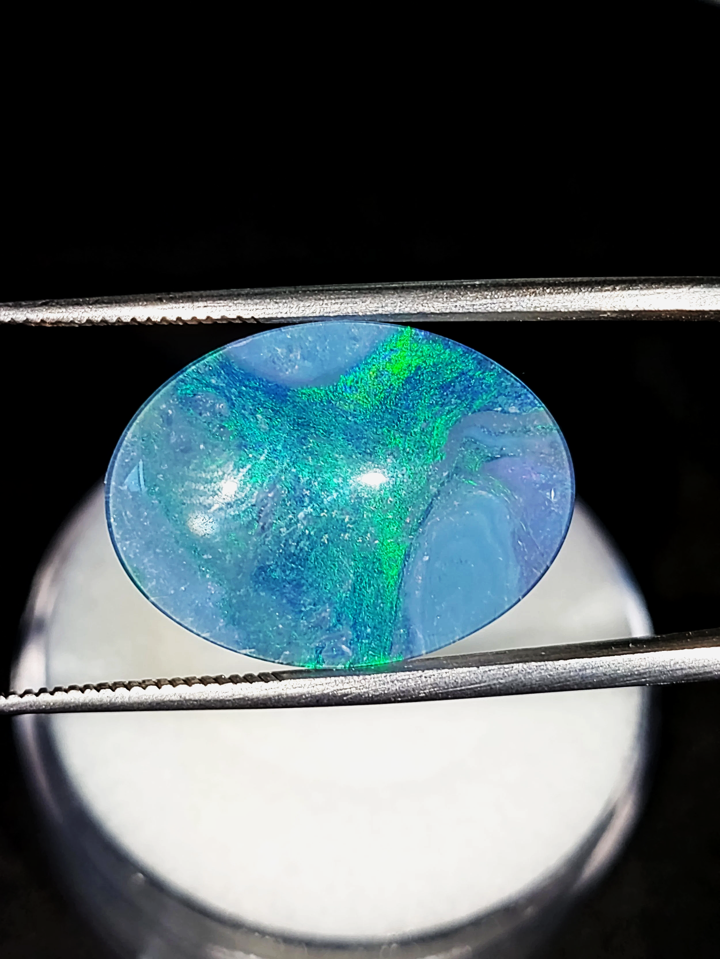 Genuine Australian Black Opal Triplet 8.10ct from TheCoveAtFoxHollow.com