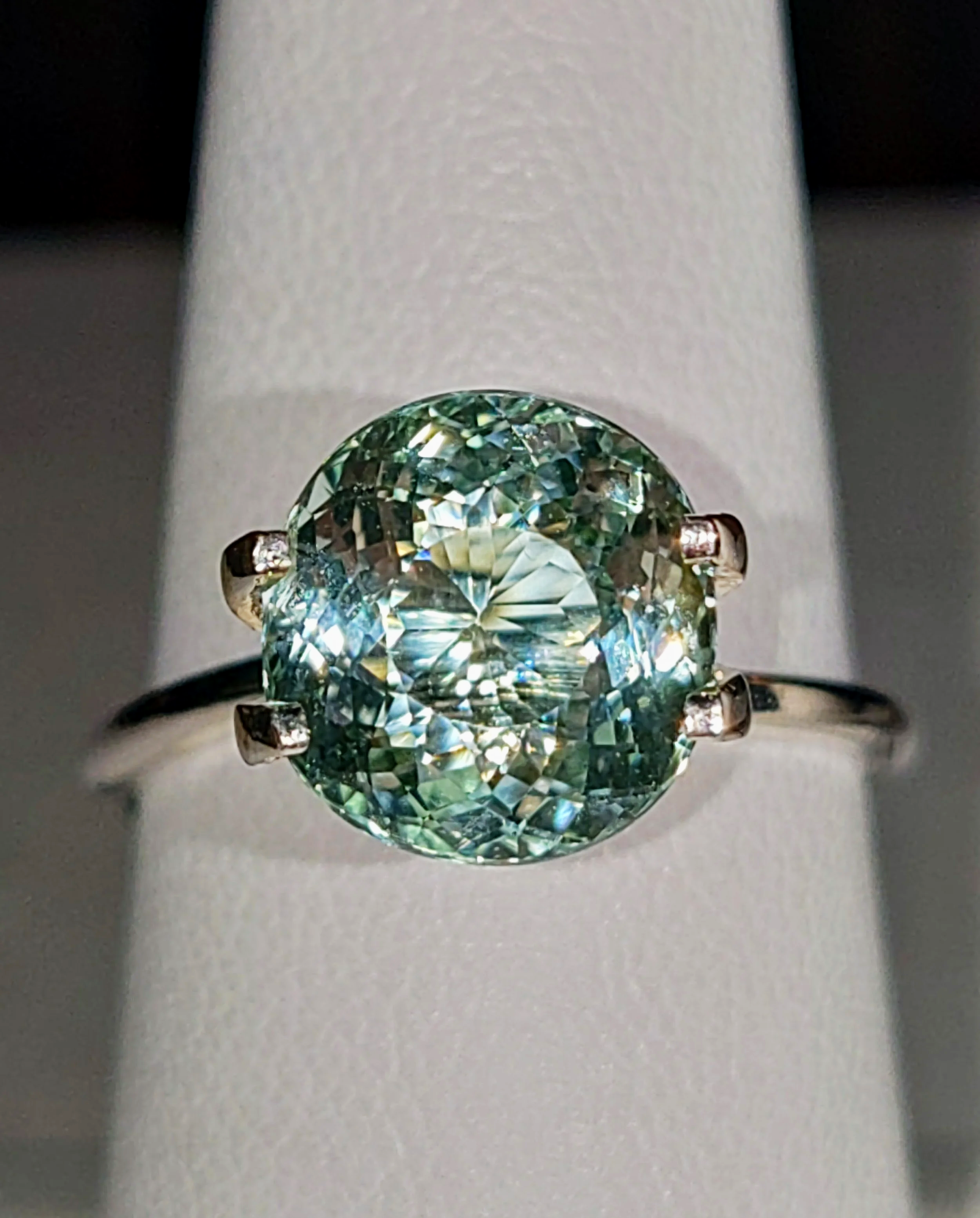 GIA Certified Genuine Neon Seafoam Titanium Tourmaline 3.81ct TheCoveAtFoxHollow.com