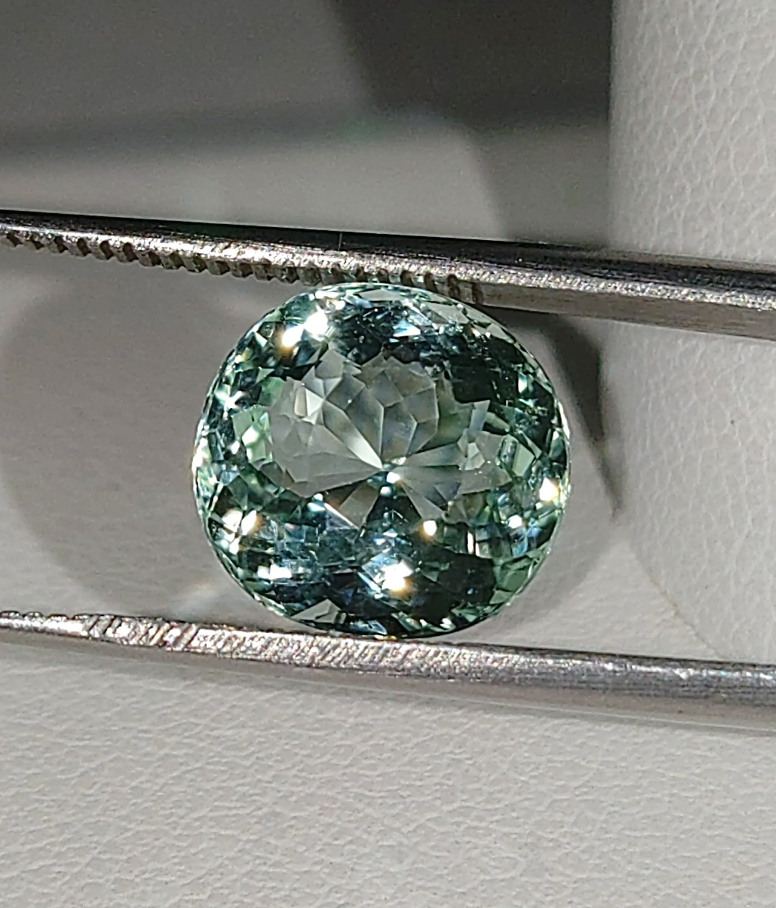 GIA Certified Genuine Neon Seafoam Titanium Tourmaline 3.81ct from TheCoveAtFoxHollow.com