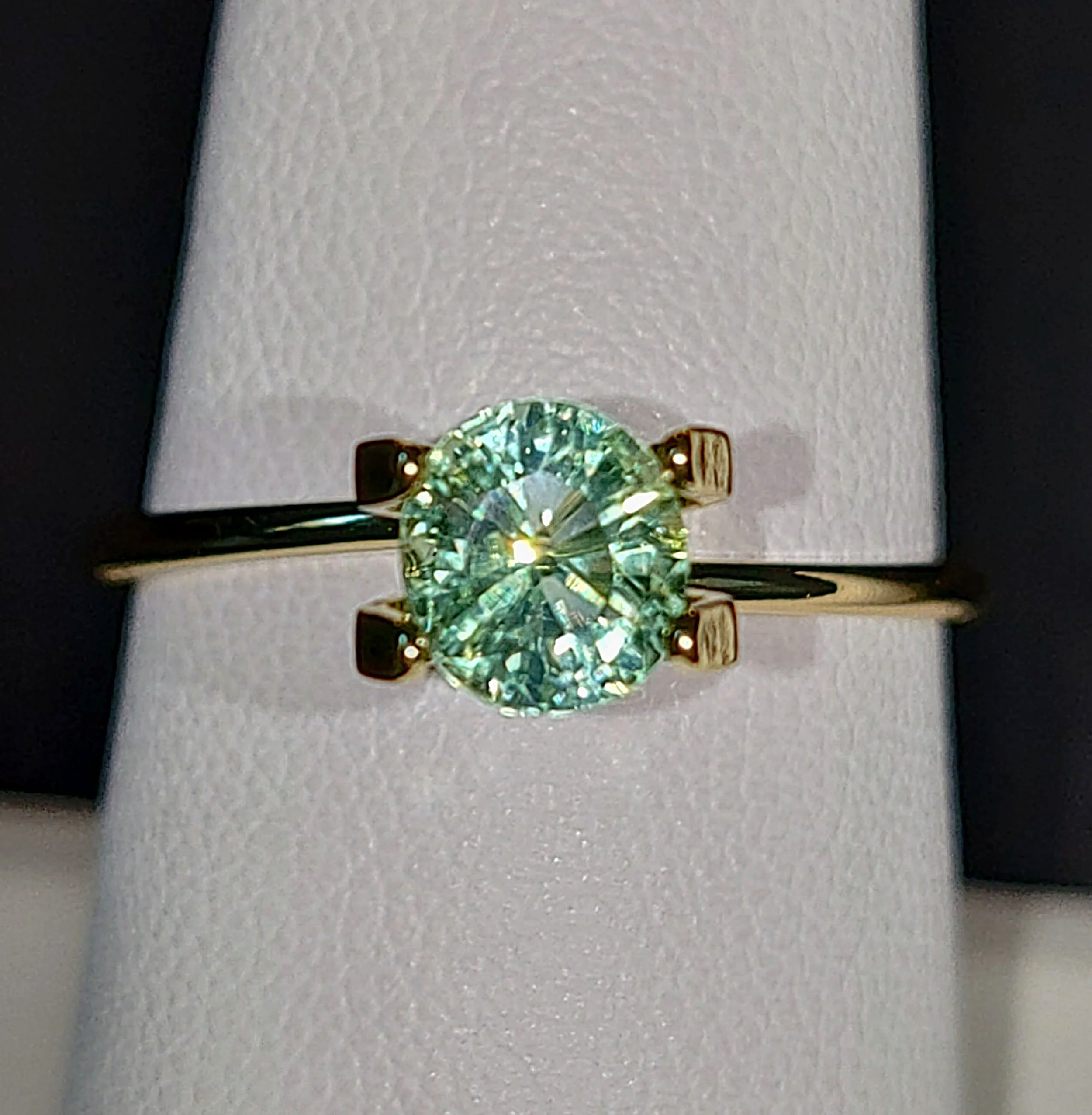 Genuine Neon Green Blue Titanium Tourmaline .96ct from TheCoveAtFoxHollow.com