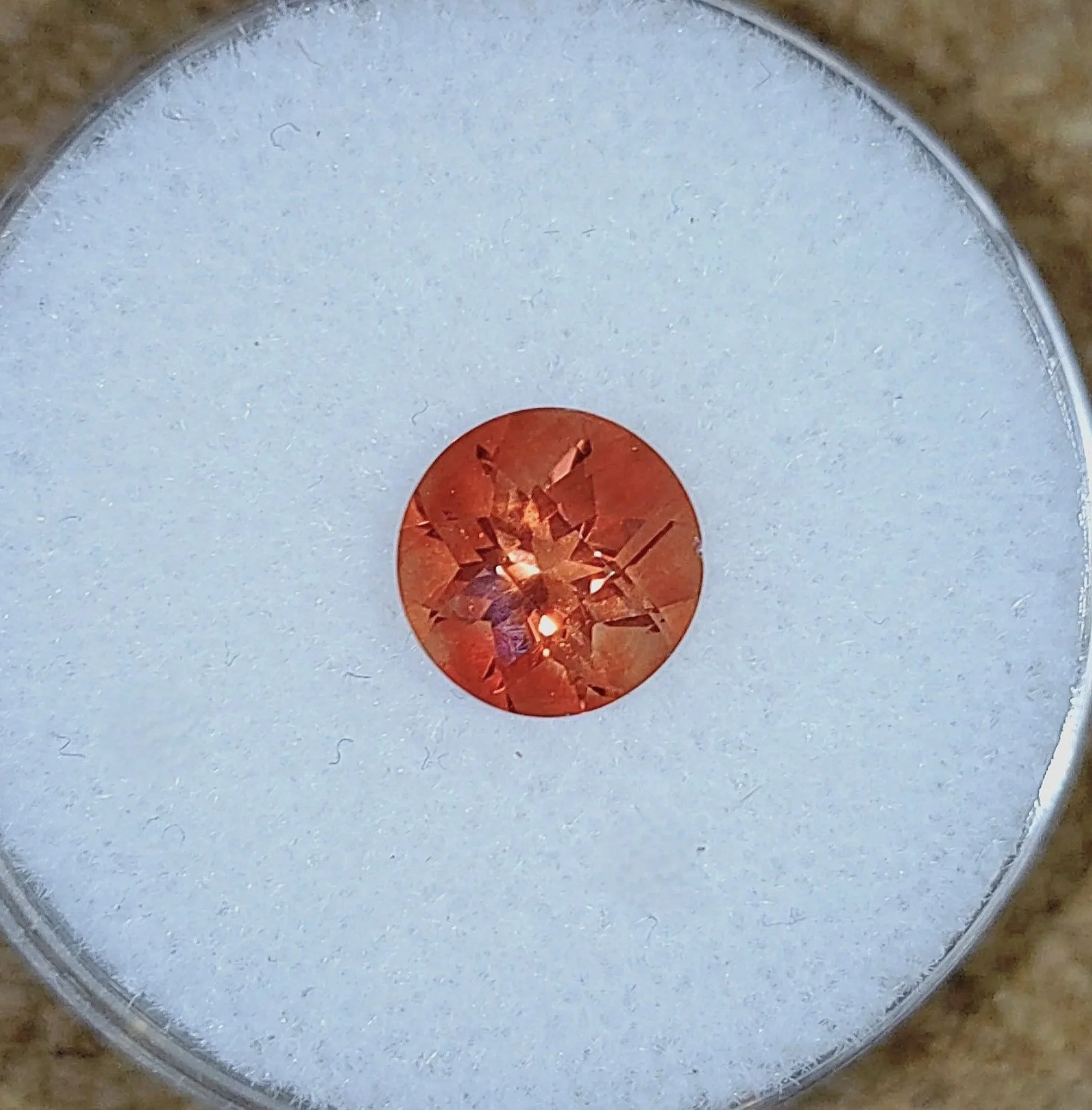 Genuine Red Orange Andesine 1.17ct from TheCoveAtFoxHollow.com