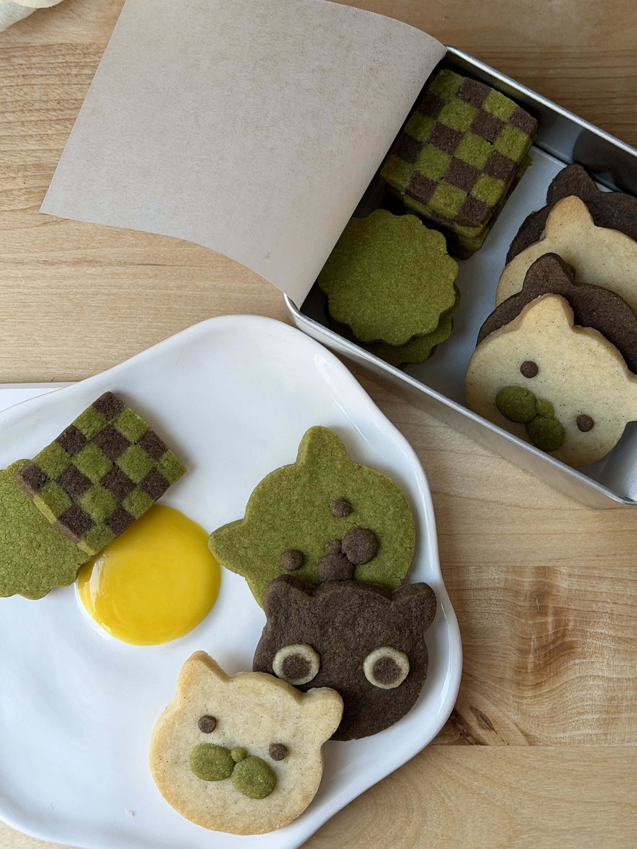 matcha shortbread cookies