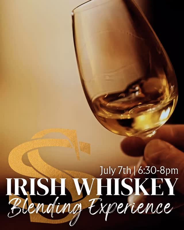Whiskey lovers, this one’s for you!
Craft your own Irish whiskey blend at our guided tasting and blending night on July 7. Includes whiskey, food, and your own personal blend to take home. This also makes a great Father’s Day gift!
Limite