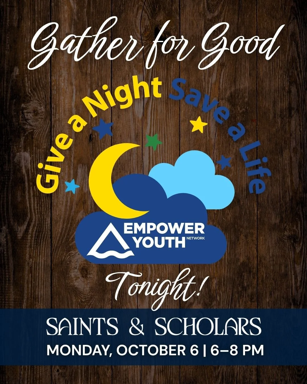 Tonight is Empower Youth Network’s Give a Night, Save a Life event at Saints & Scholars! This evening brings our community together to support youth mental health right here in the Snoqualmie Valley.
We’ll be serving up a harvest-the