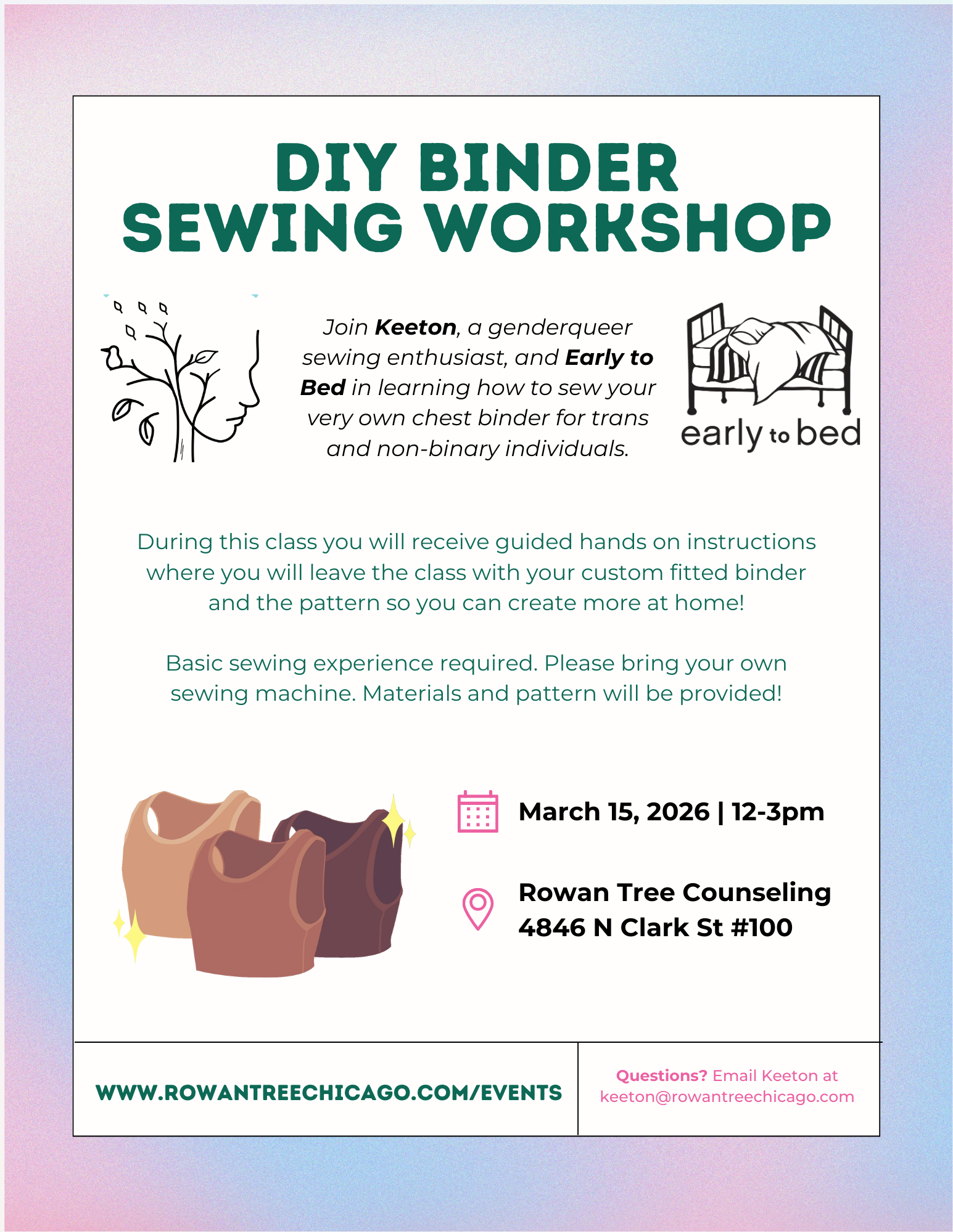 DIY Binder Sewing Workshop