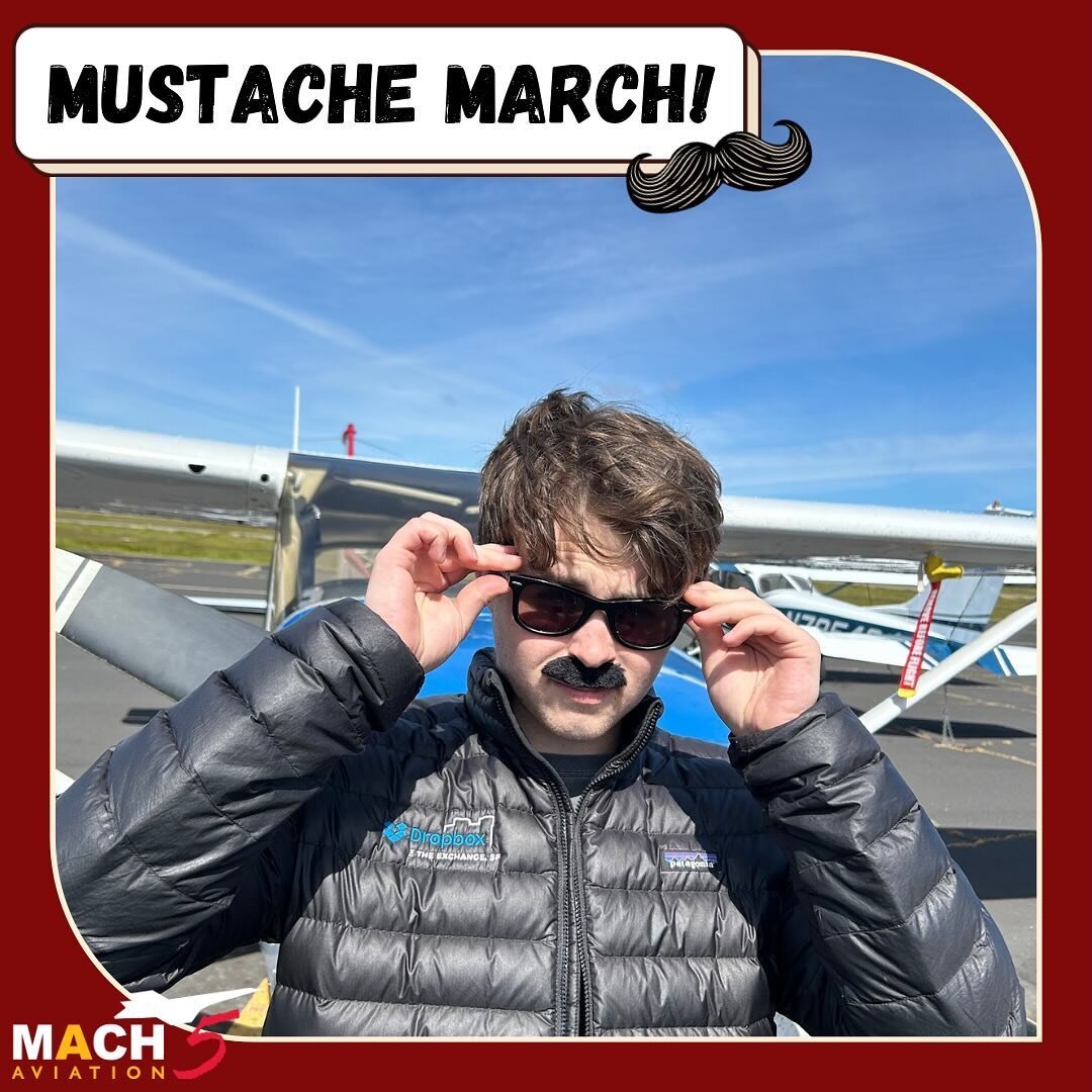 We had a lot of fun fooling around in the office this past month with Mustache March🥸 Thanks to everyone who participated!
&bull;
&bull;
&bull;
🏷️ #mach5aviation #pilot #flying #mustache #march #airport #sunshine #fun #airplane #flight #flightschoo