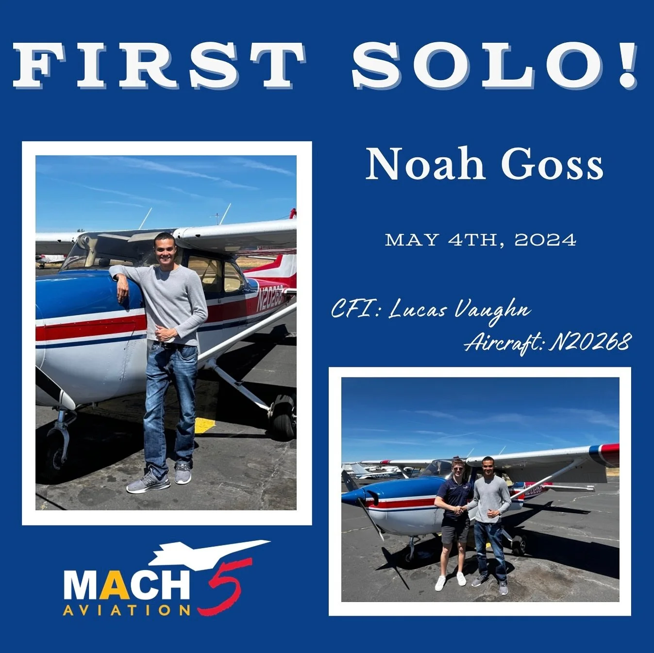 Congratulations to @jessupaviation student Noah!