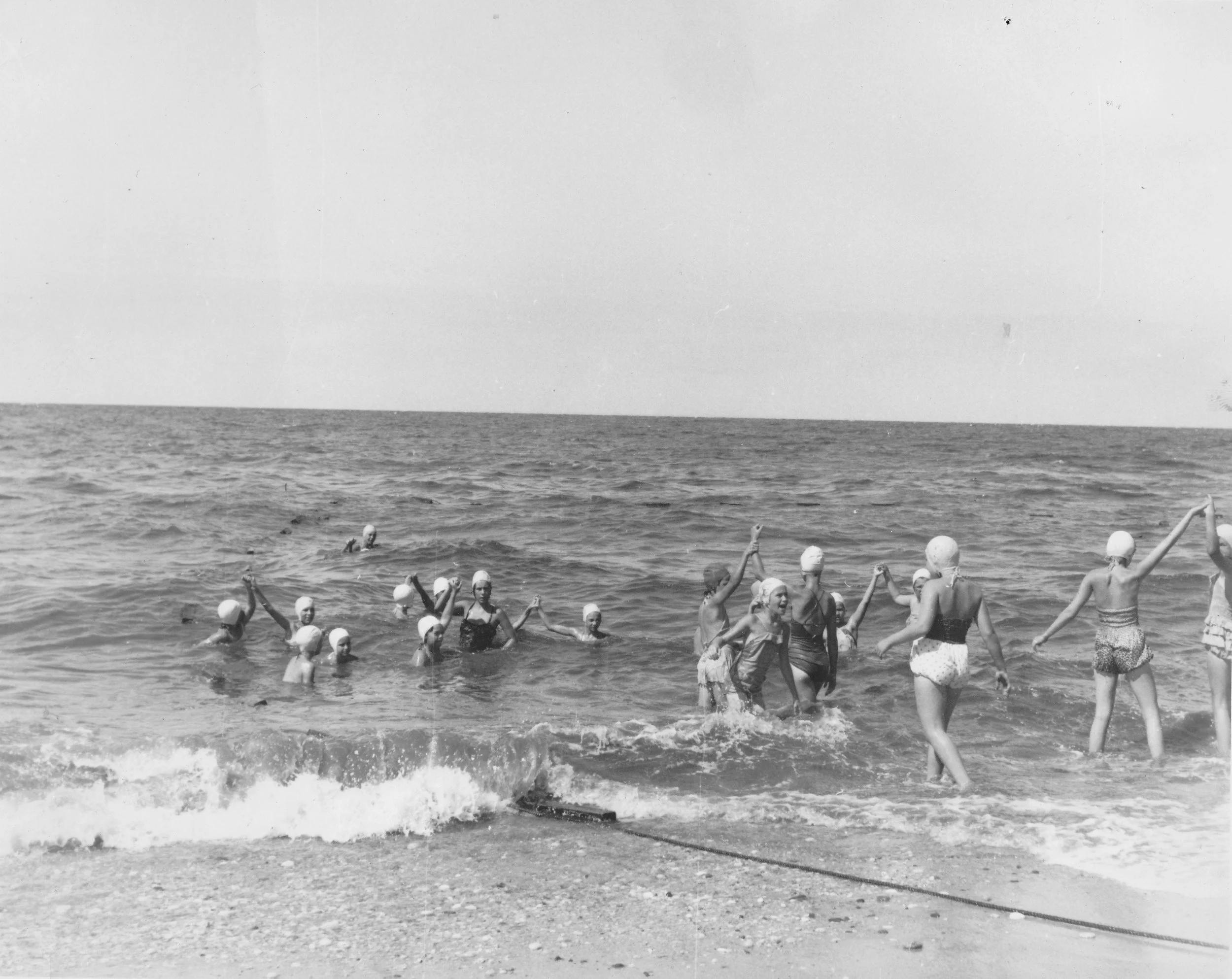 Girls Camp Beach 1955
