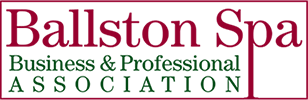 Ballston Spa Business & Professional Association logo with green and black text.