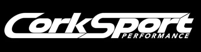CorkSport Performance logo with black background and white text