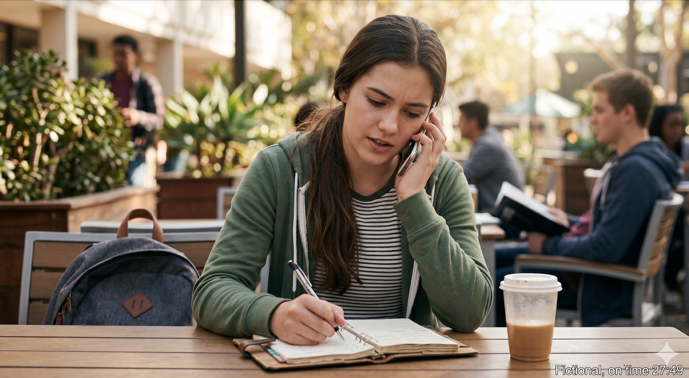 Teen making phone call to schedule appointment