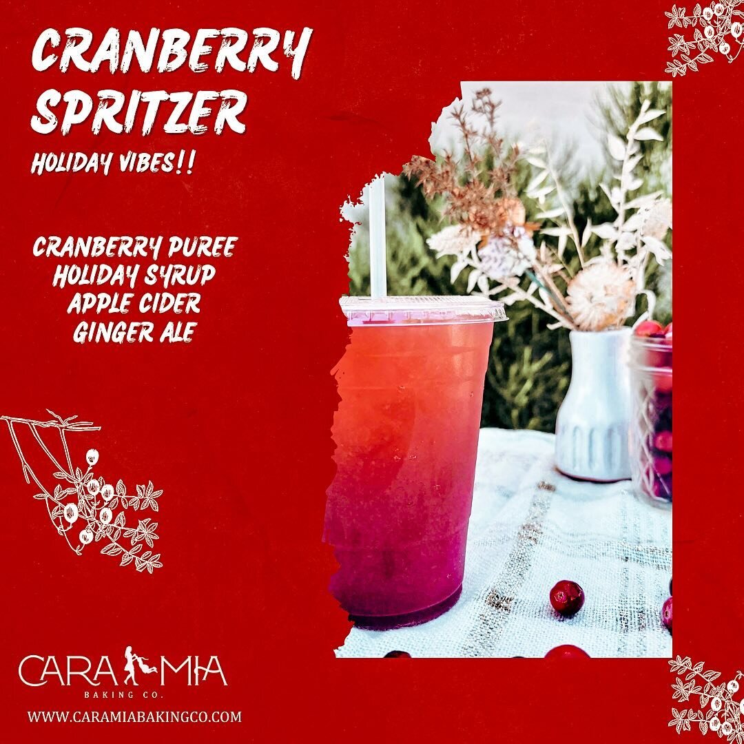 Don&rsquo;t drink coffee? We got you! ❤️⁣
⁣
Move over coffee&hellip;.our newest spritzer has arrived!🍹⁣
⁣
⁣
#spritzer #mocktail #coffeeshop #cranberrydrink #holidayseason #fallvibes #spritzers #mocktails🍹