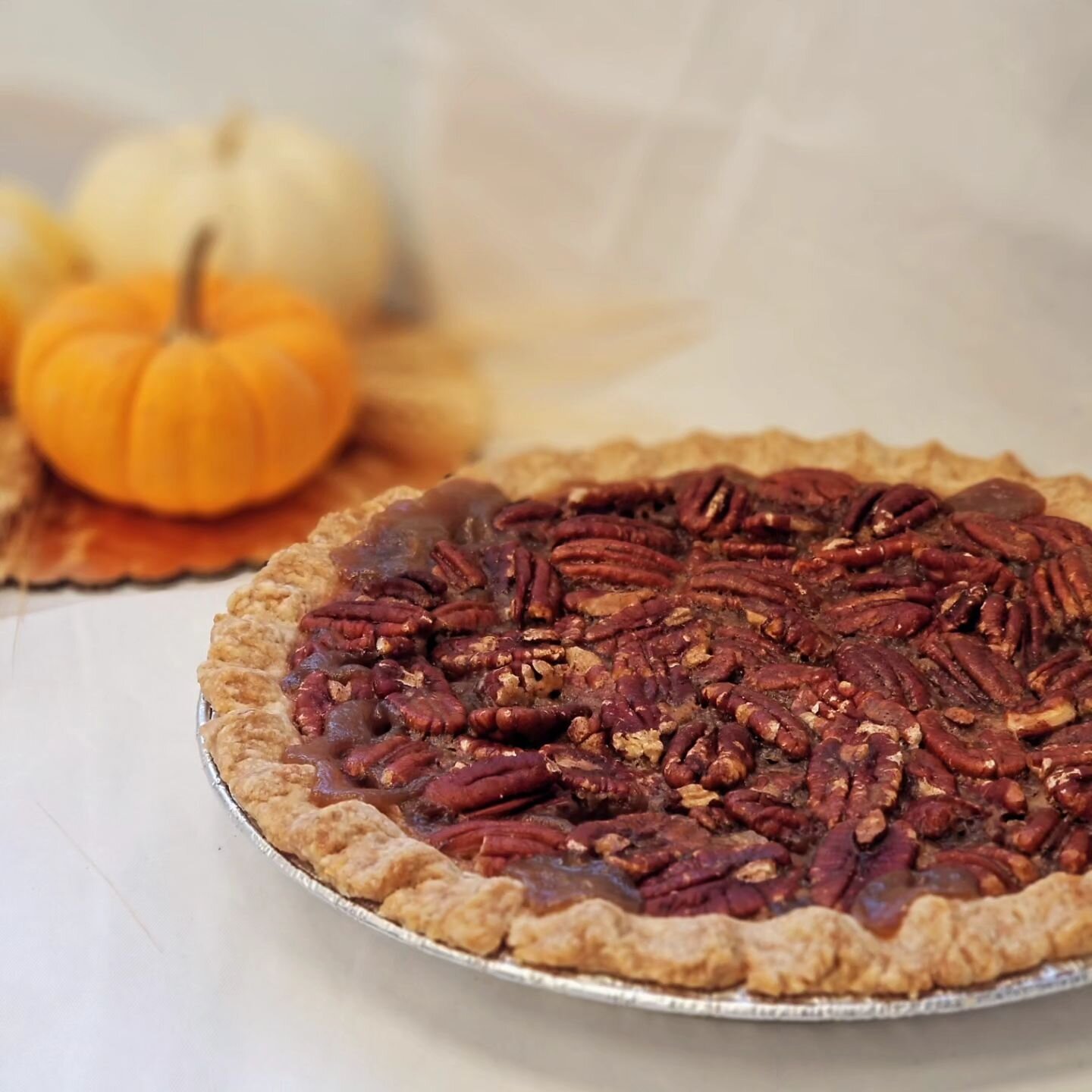 Our delicious Maple Pecan Pie is made with lots of pecans, organic maple syrup and a home-made, hand-rolled crust. 

This vegan pie is hands-down the best pecan pie we've ever had! 

Pre-order by tomorrow (Monday) @ NOON to guarantee your Thanksgivin