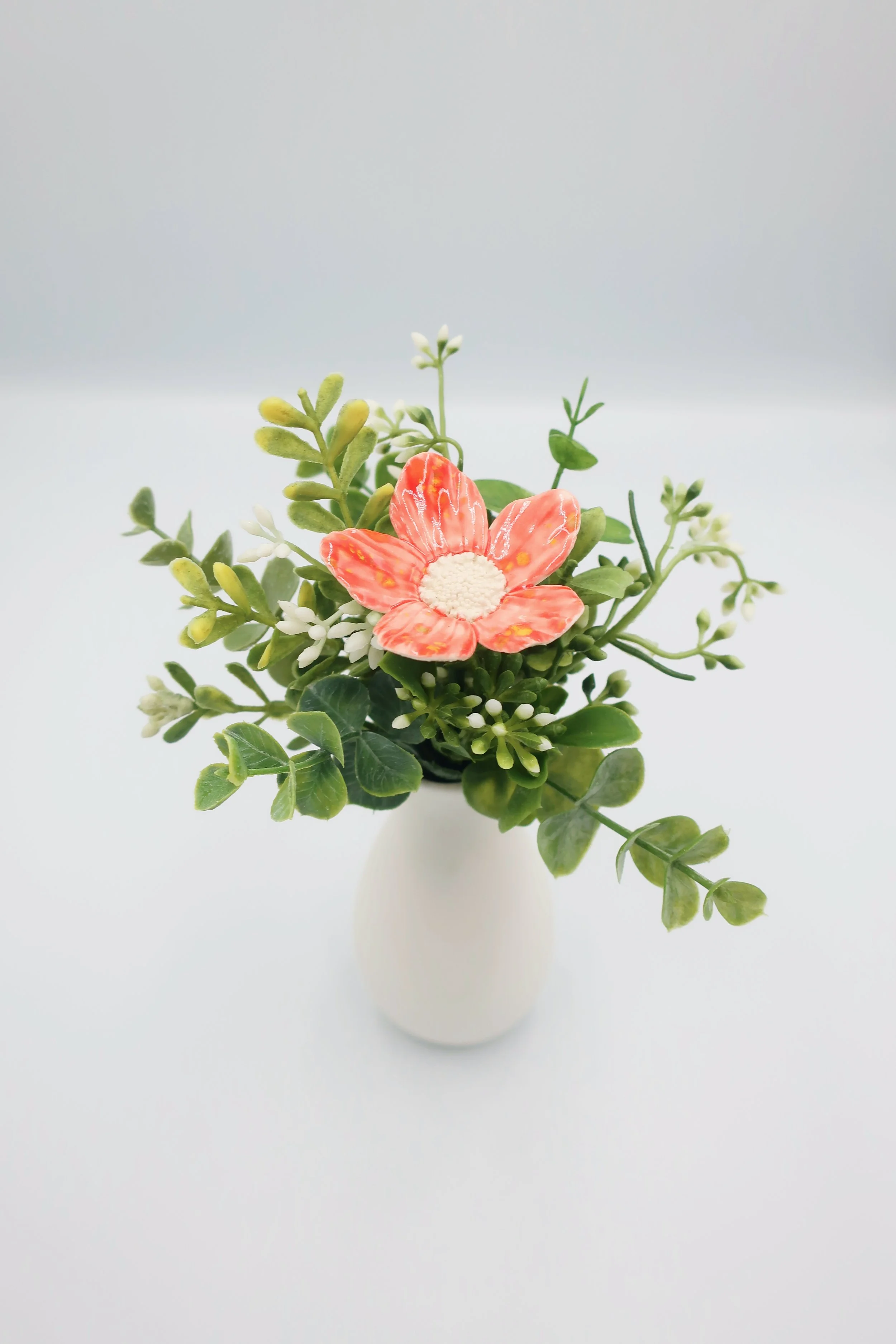 Red Speckled Flower Arrangement