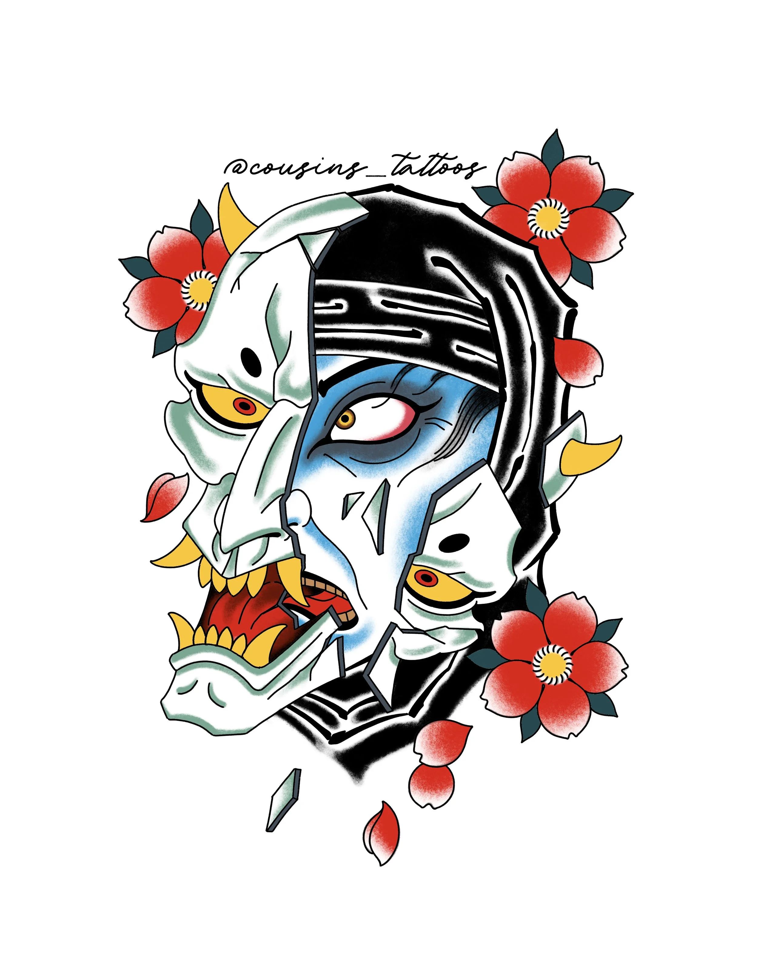 Shattered Hannya Mask