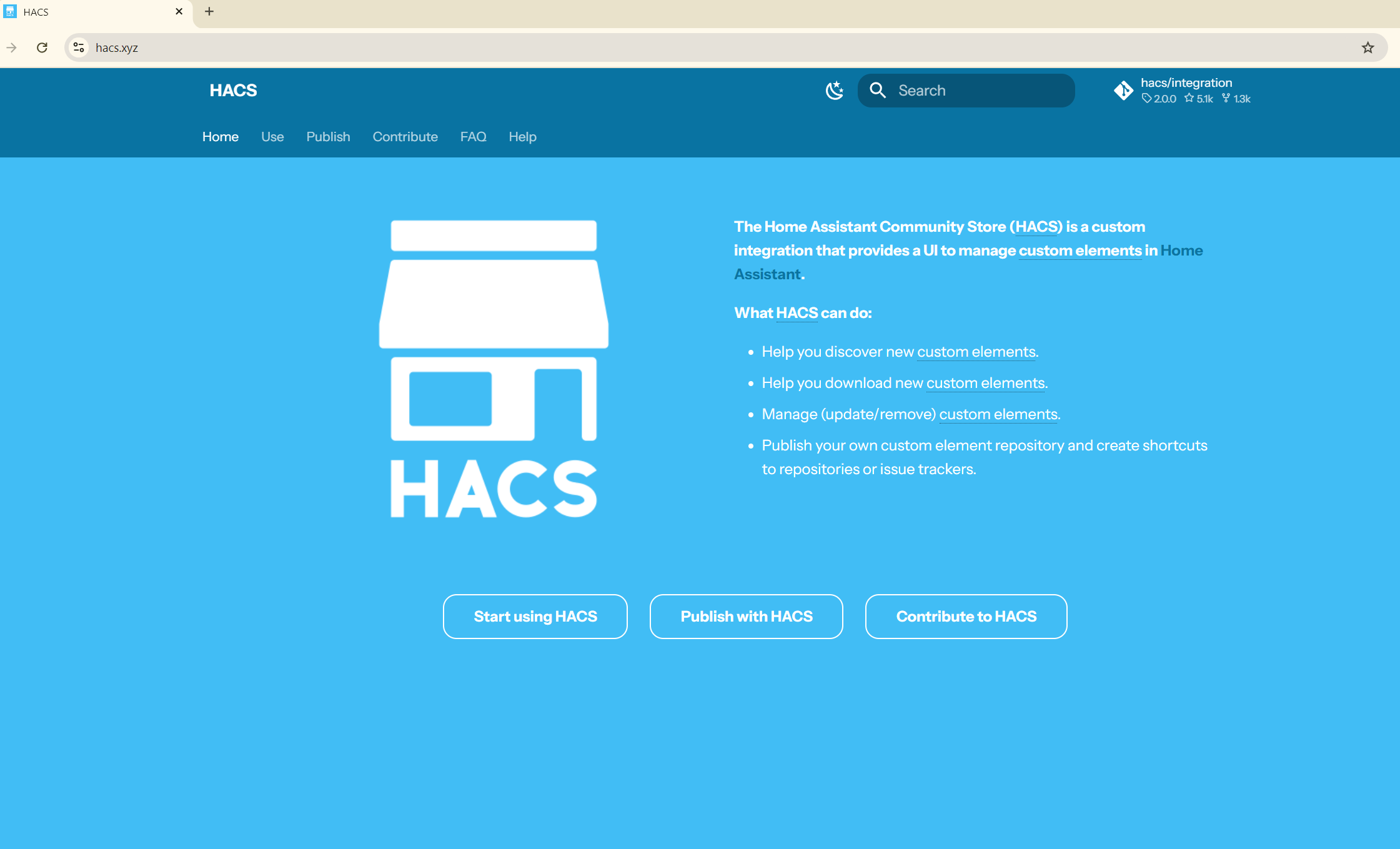 HACS: dućan snova HA platforme