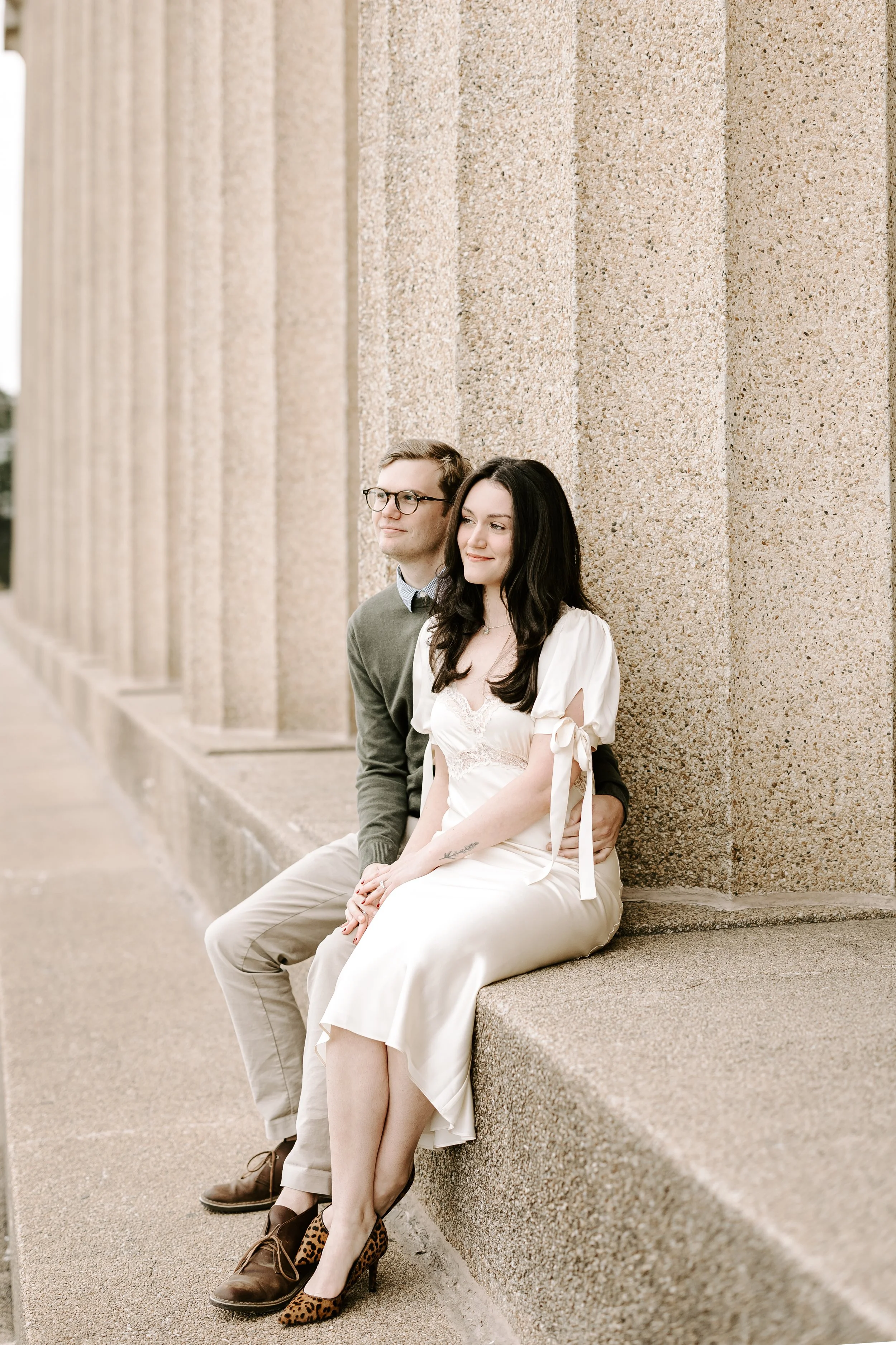Nashville Luxury Wedding Photographer Parthenon Engagement Photos
