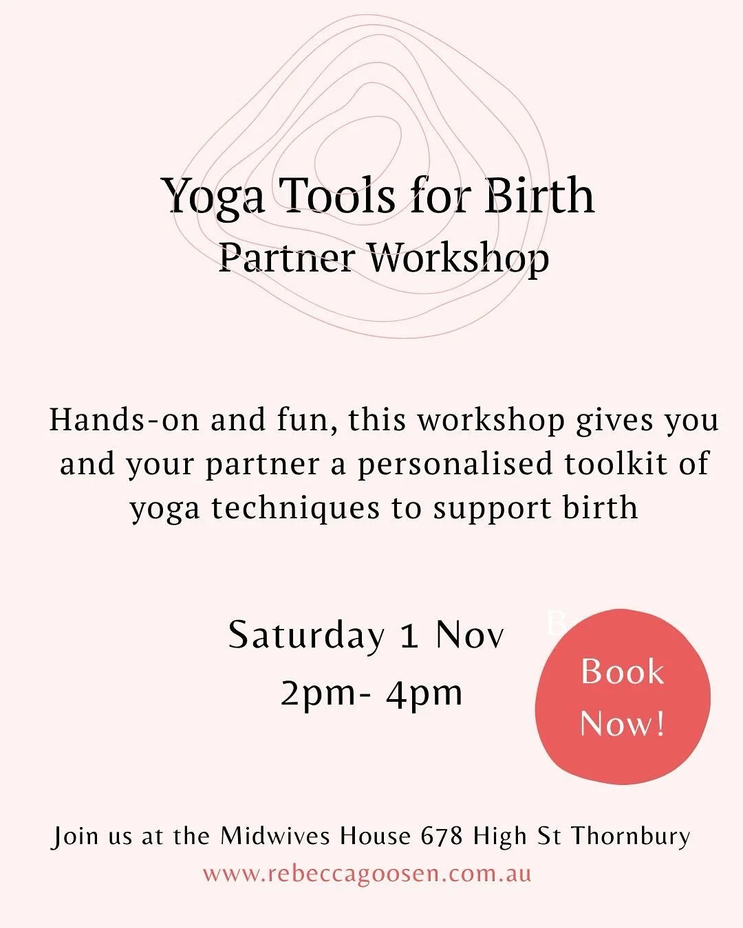 Connect to your partner and bub in this 2-hour fun and hands-on workshop @themidwiveshouse . Yoga tools are free to use, with no side effects and can supplement any other supports you may use and no matter how your birth unfolds . 🔗in bio . #partner
