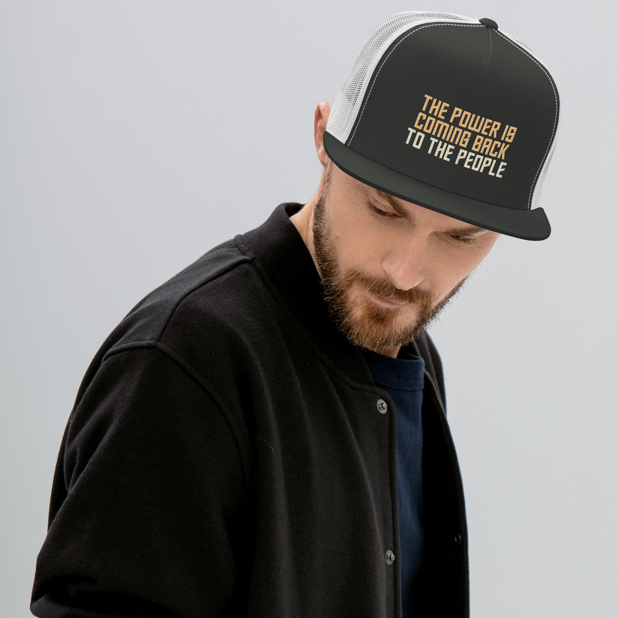 5-panel-trucker-cap-charcoal-white-front-65699fd93734c.jpg