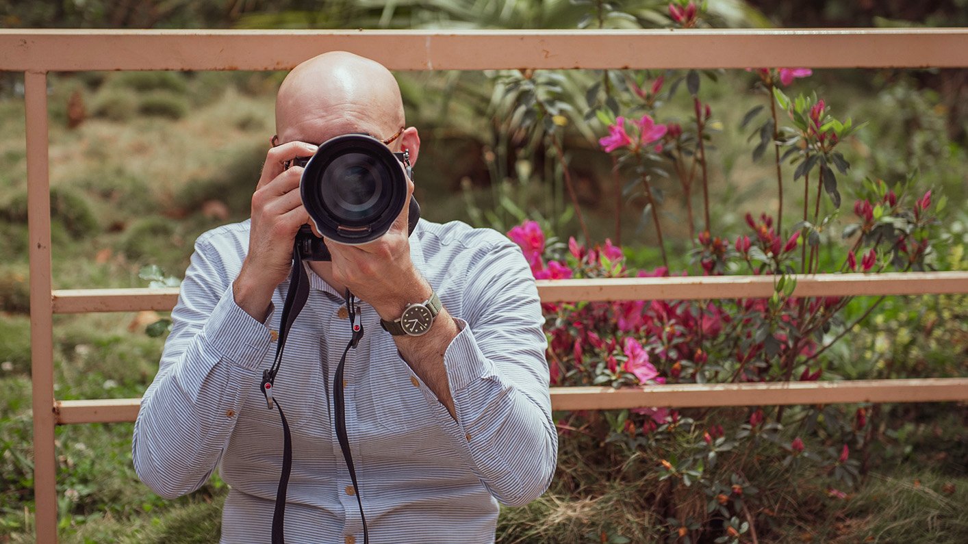 Drew Kora wearing the Void V03m while shooting photos at Kurtipur Hospital in Kathmandu, Nepal  |  Photo by Andrew Kommers