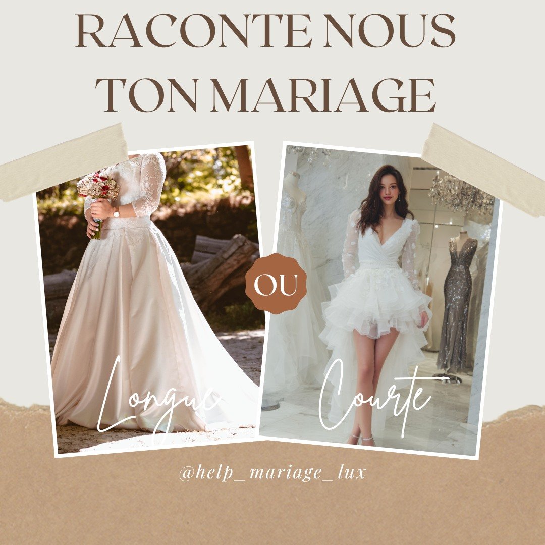✨ **Le plus difficile dans l'organisation d'un mariage ? Faire des choix !** ✨

Robe longue ou robe courte ? 👗
DJ ou groupe live ? 🎶
Buffet ou service &agrave; table ? 🍽️
Fleurs fra&icirc;ches ou ambiance bougies ? 🌸🕯️
Ch&acirc;teau romantique o