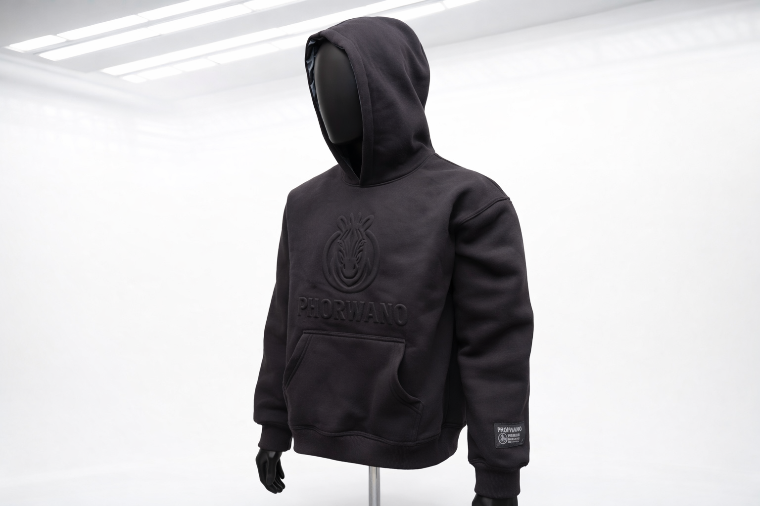 Phorwano Monarch Oversized Embossed Hoodie