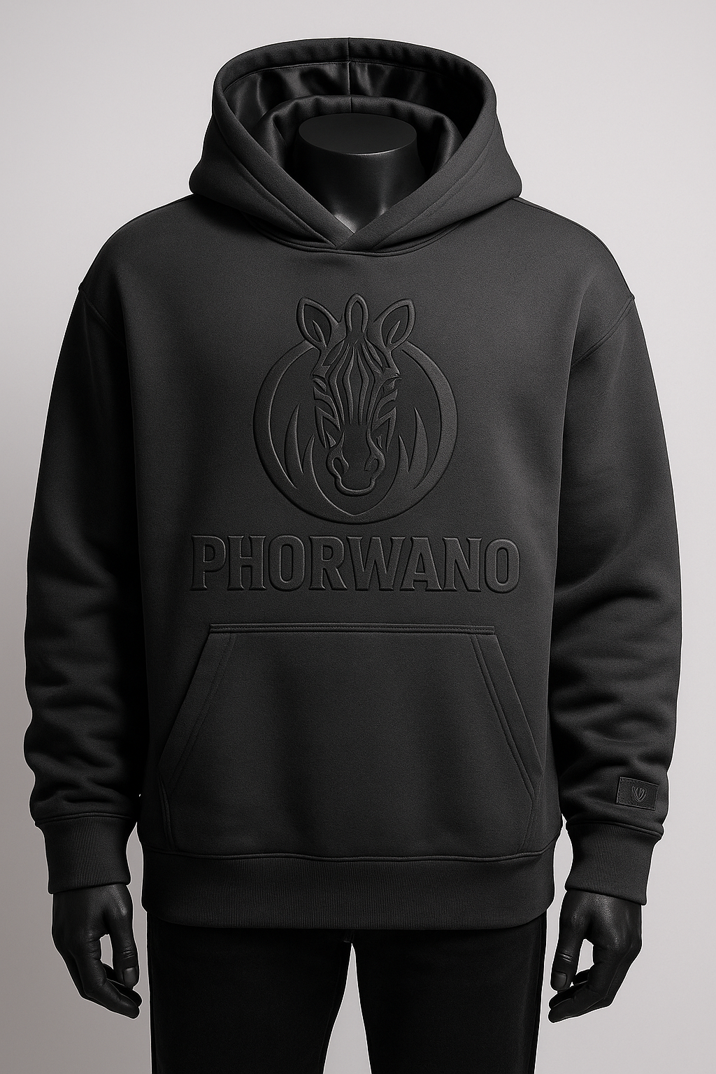 Phorwano Monarch Oversized Embossed Hoodie