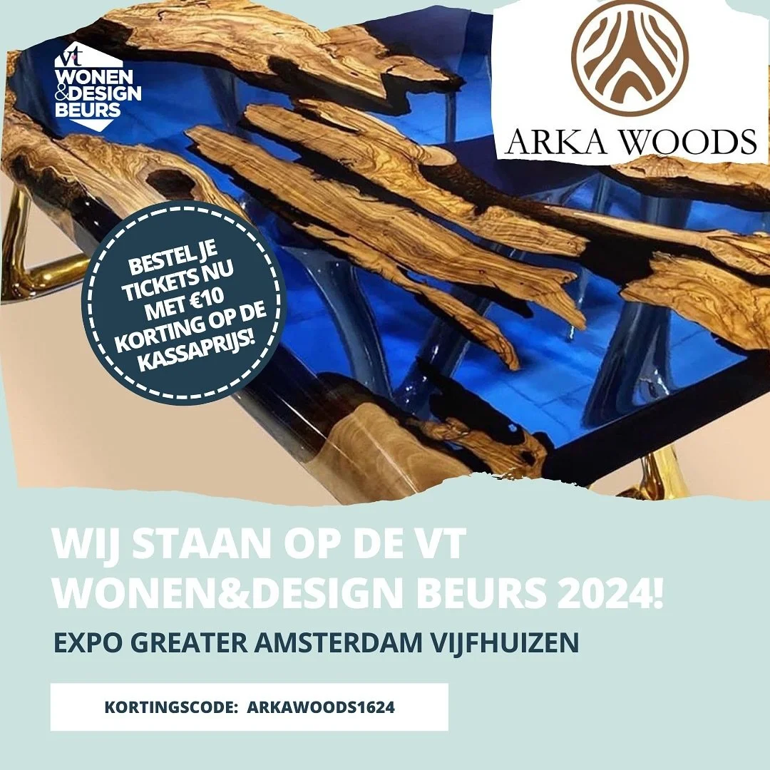 We're so excited to be showcasing some of our finest tables at the @vtwonenendesignbeurs in Vijfhuizen from October 1st to October 6th!!!

We'd love to see you there! Be sure to use the 10% discount code to buy your tickets via below link in the VT w