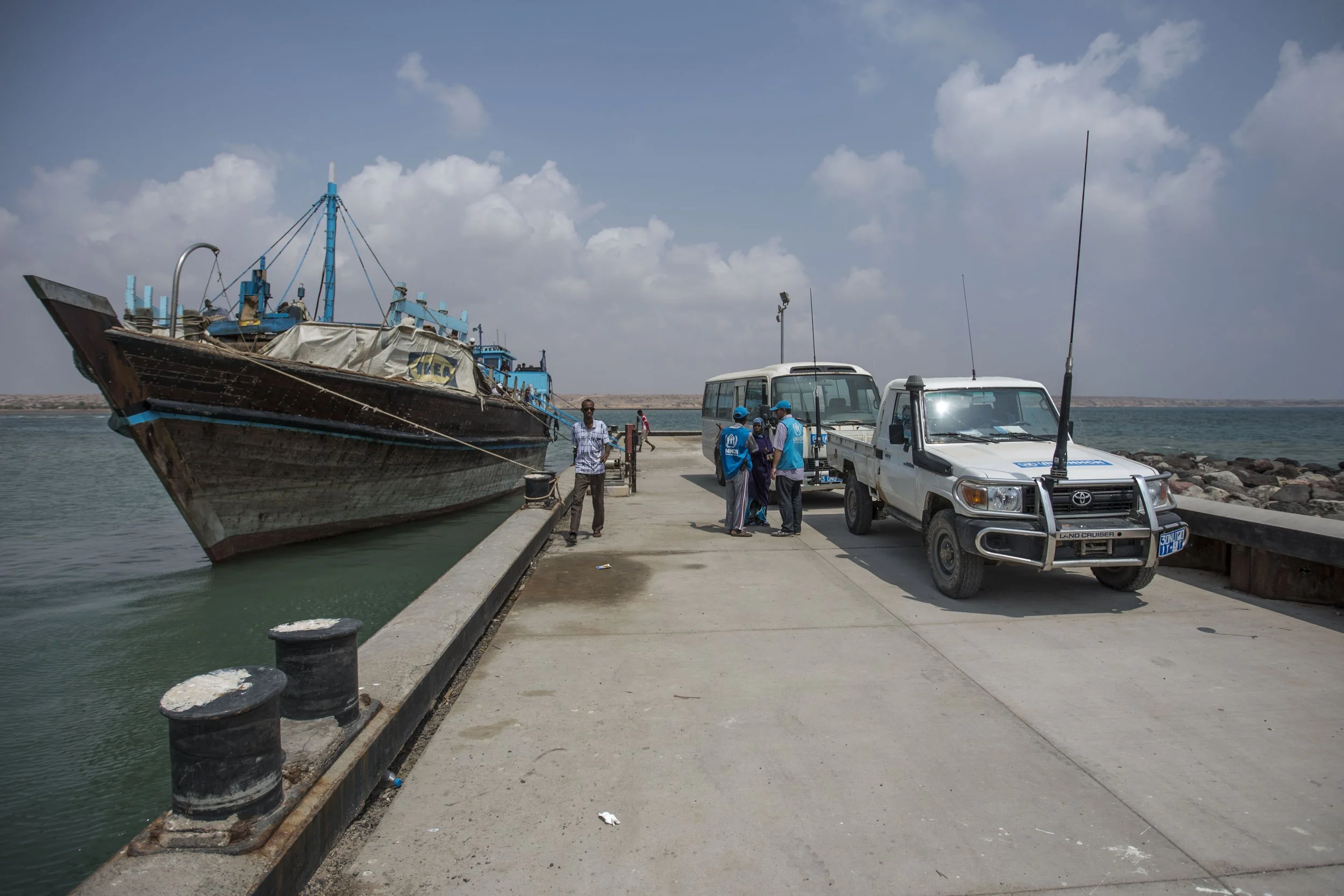 169 Yemenis arrived to Obock port on the morning of 30-October-2015. The boat sailed for over 13 hours before it reached this coastal town in Djibouti. UNHCR team was on the ground to assist with this arrival.