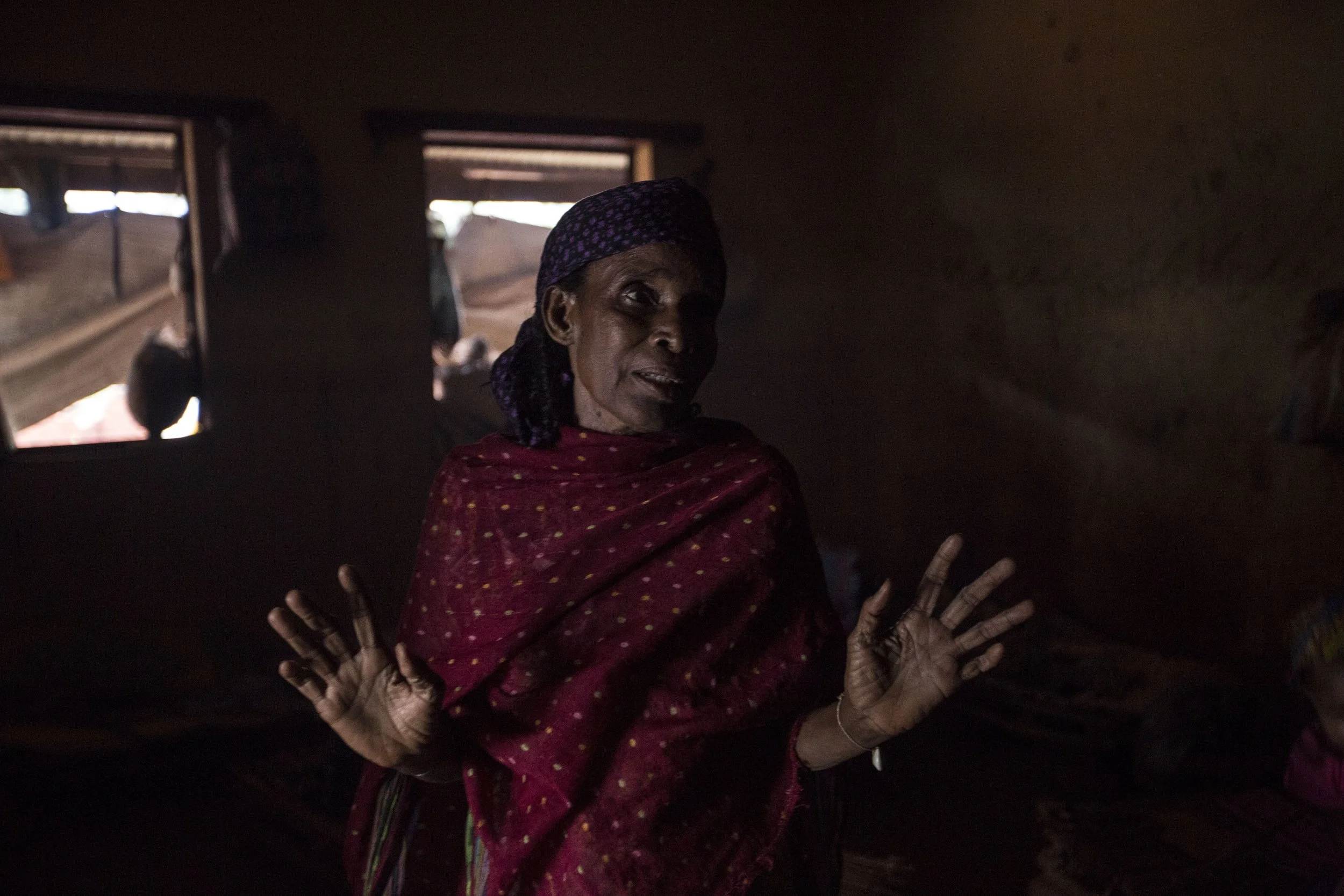 Peulh grandmother Hadja Habsatou narrates her predicament and the horrors of having witnessed the killings of several members of her family and clan.