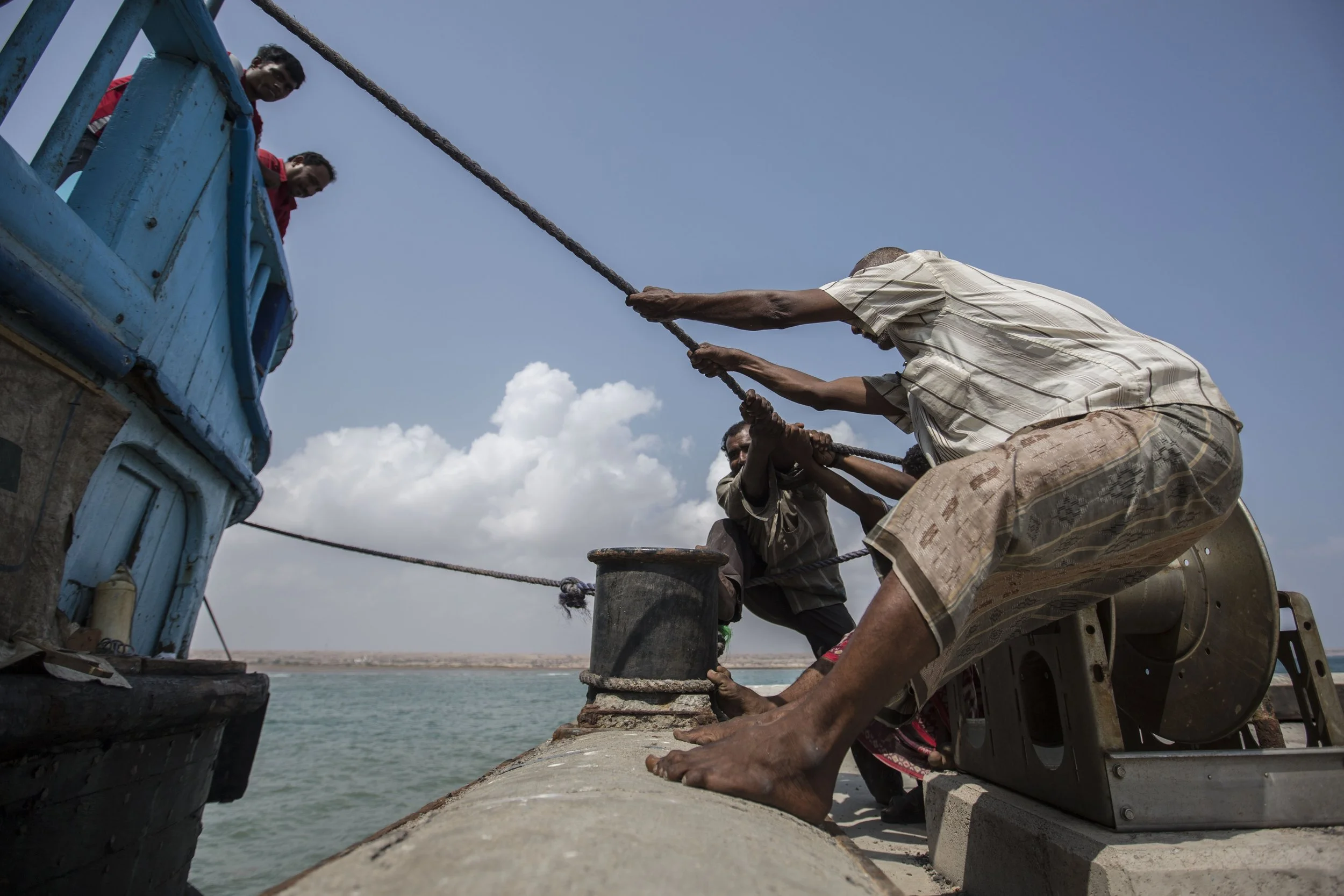 The boat is operated by an indian crew which charges between $100 to $150 per adult for a one-way trip from Aden in Yemen to Djibouti.