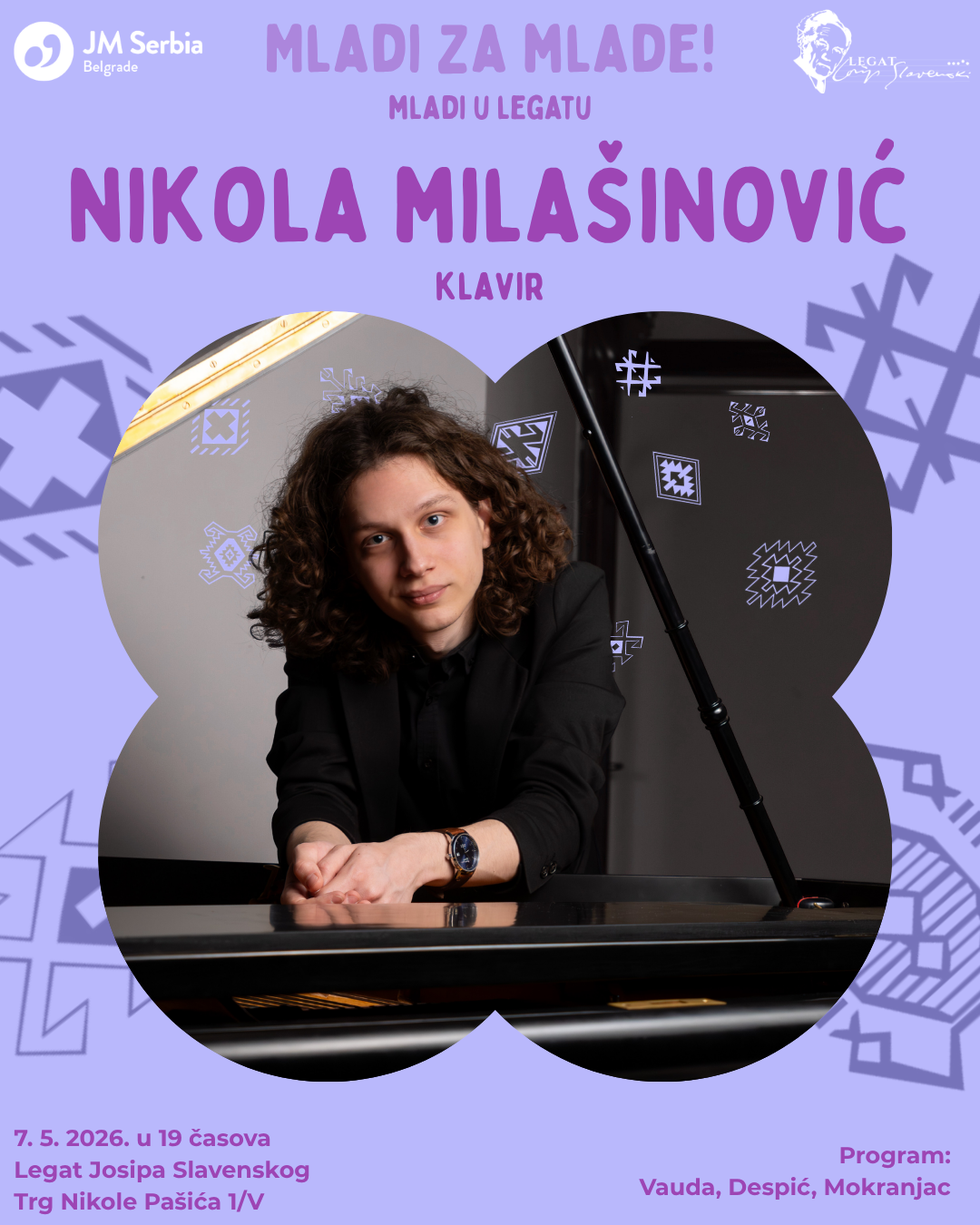 Mladi za mlade: Koncert pijaniste Nikole Milašinovića u Legatu Josipa Slavenskog