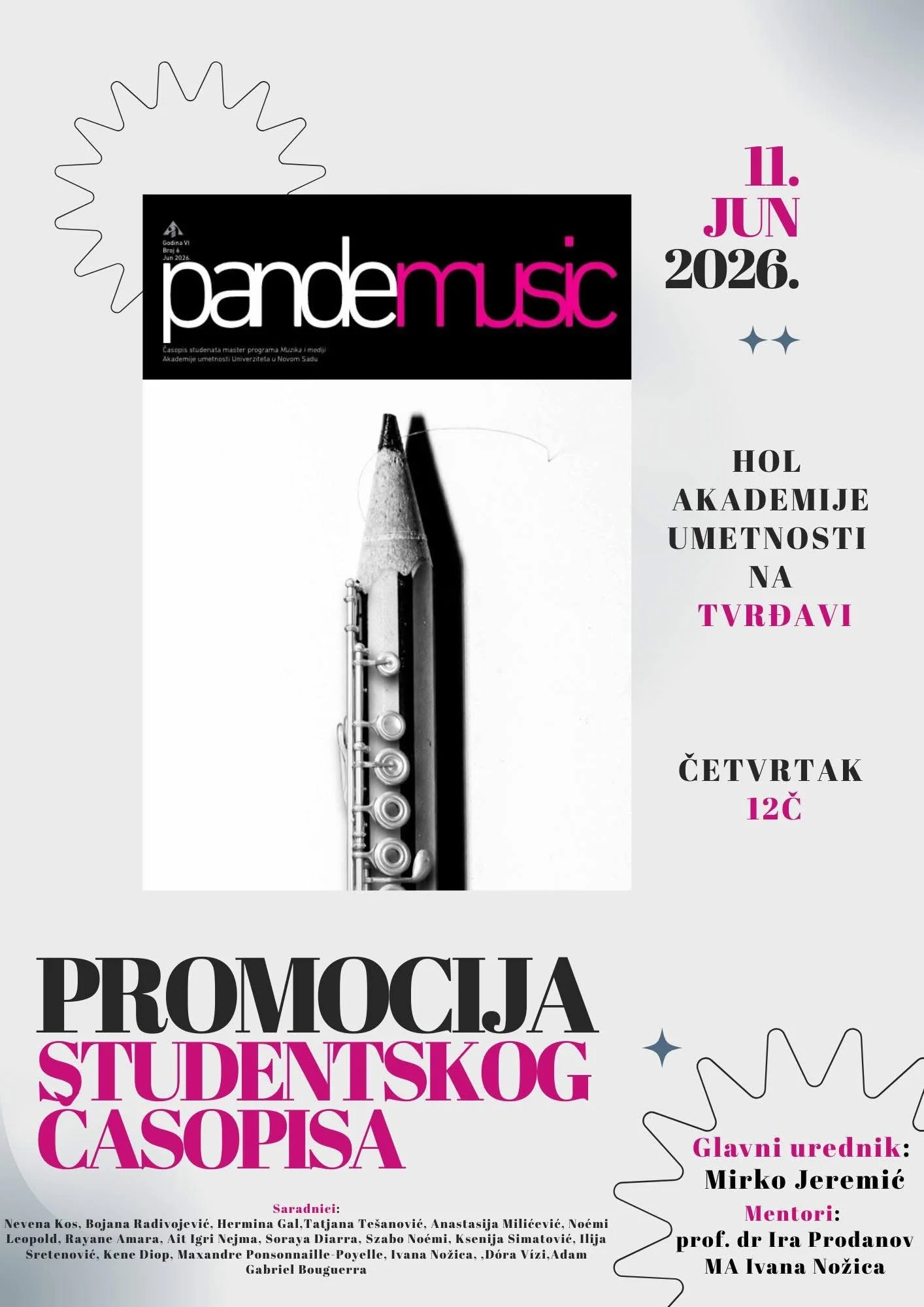 Pandemusic: Promocija novog broja časopisa studenata Akademije umetnosti u Novom Sadu