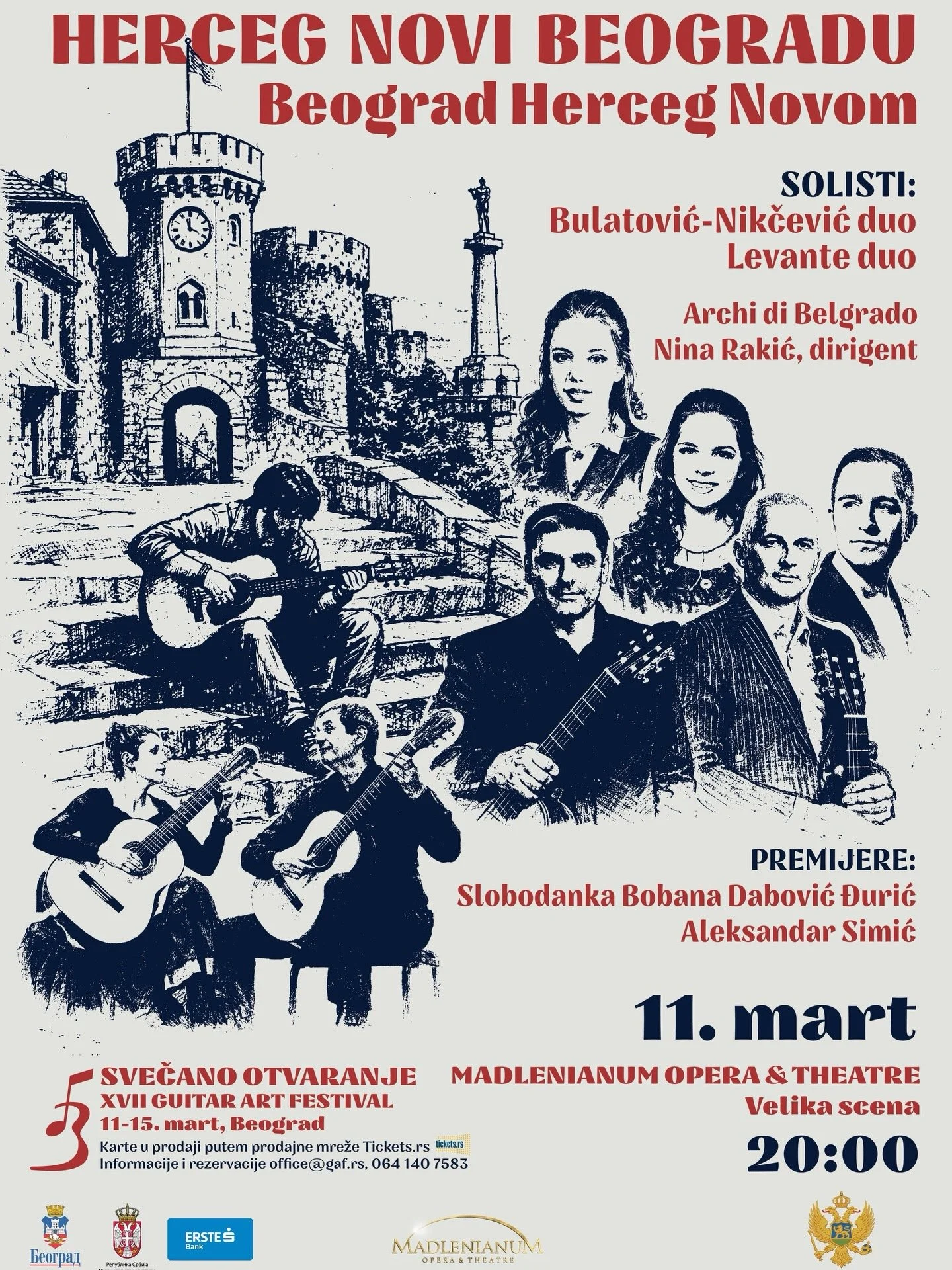 Svečano otvaranje XXVII Guitar Art Festivala: Susret Beograda i Herceg Novog