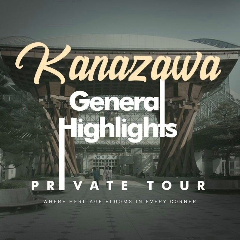 Kanazawa highlights tour poster featuring historic sites and scenic views. (Copy)