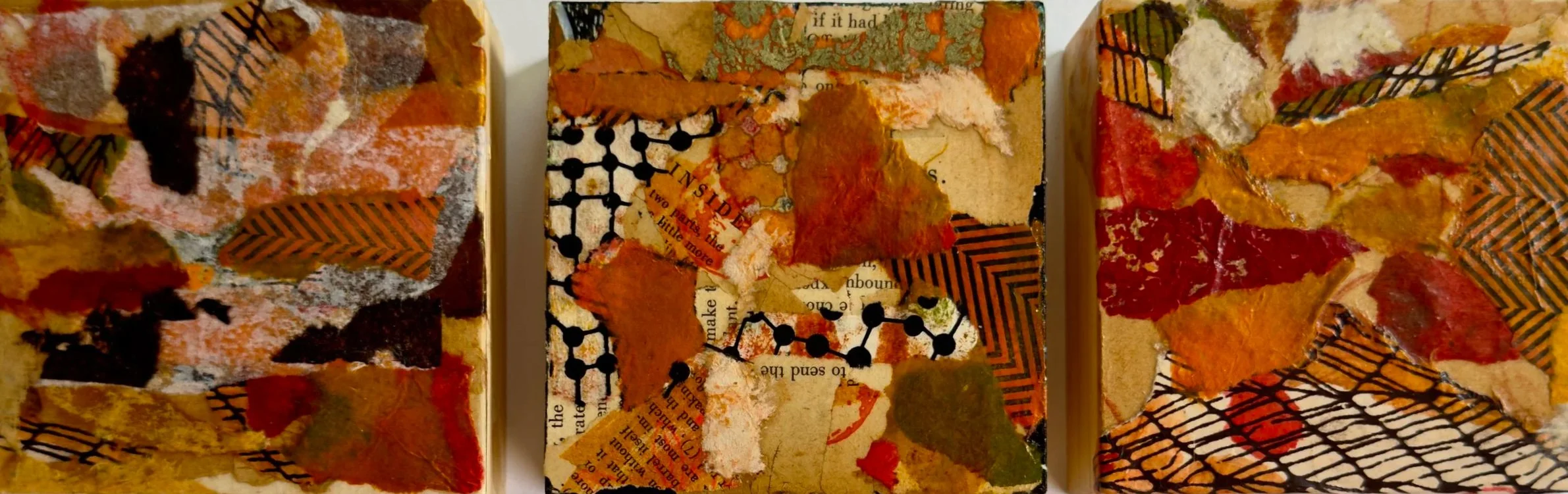 Mixed Media Collage on wood panel