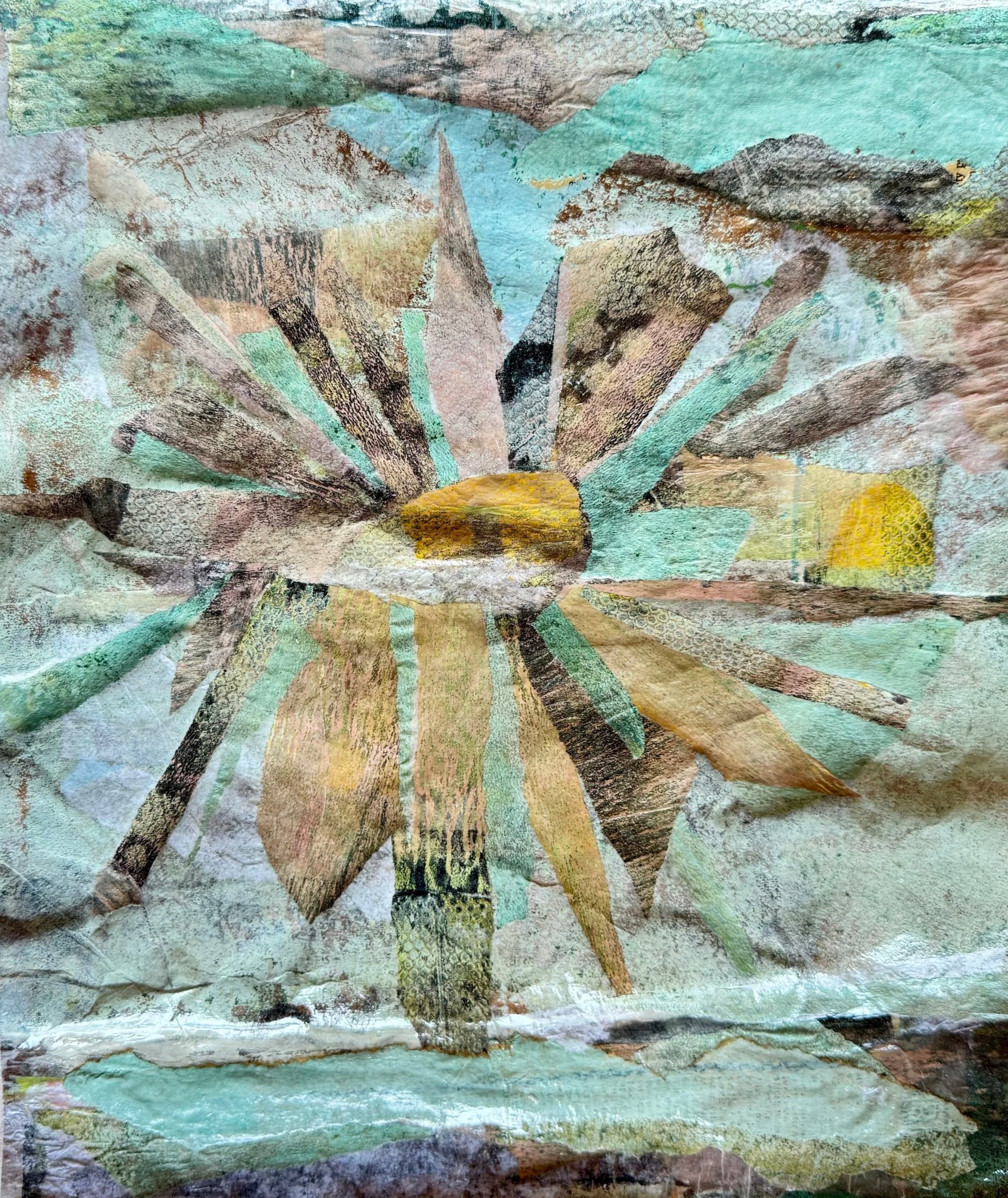 Gel Print Collage on paper