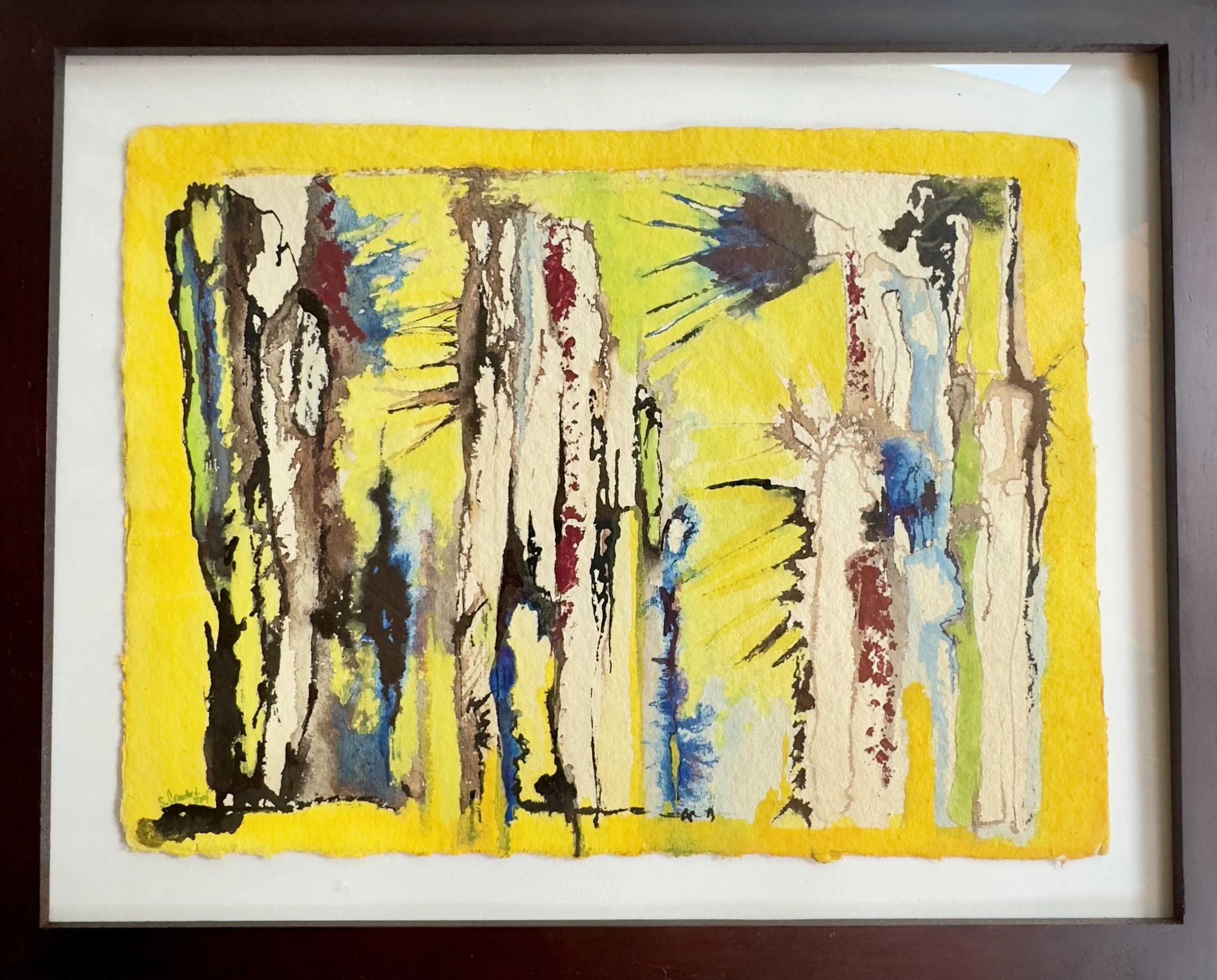 Vibrant Abstract Acrylic Ink Artwork