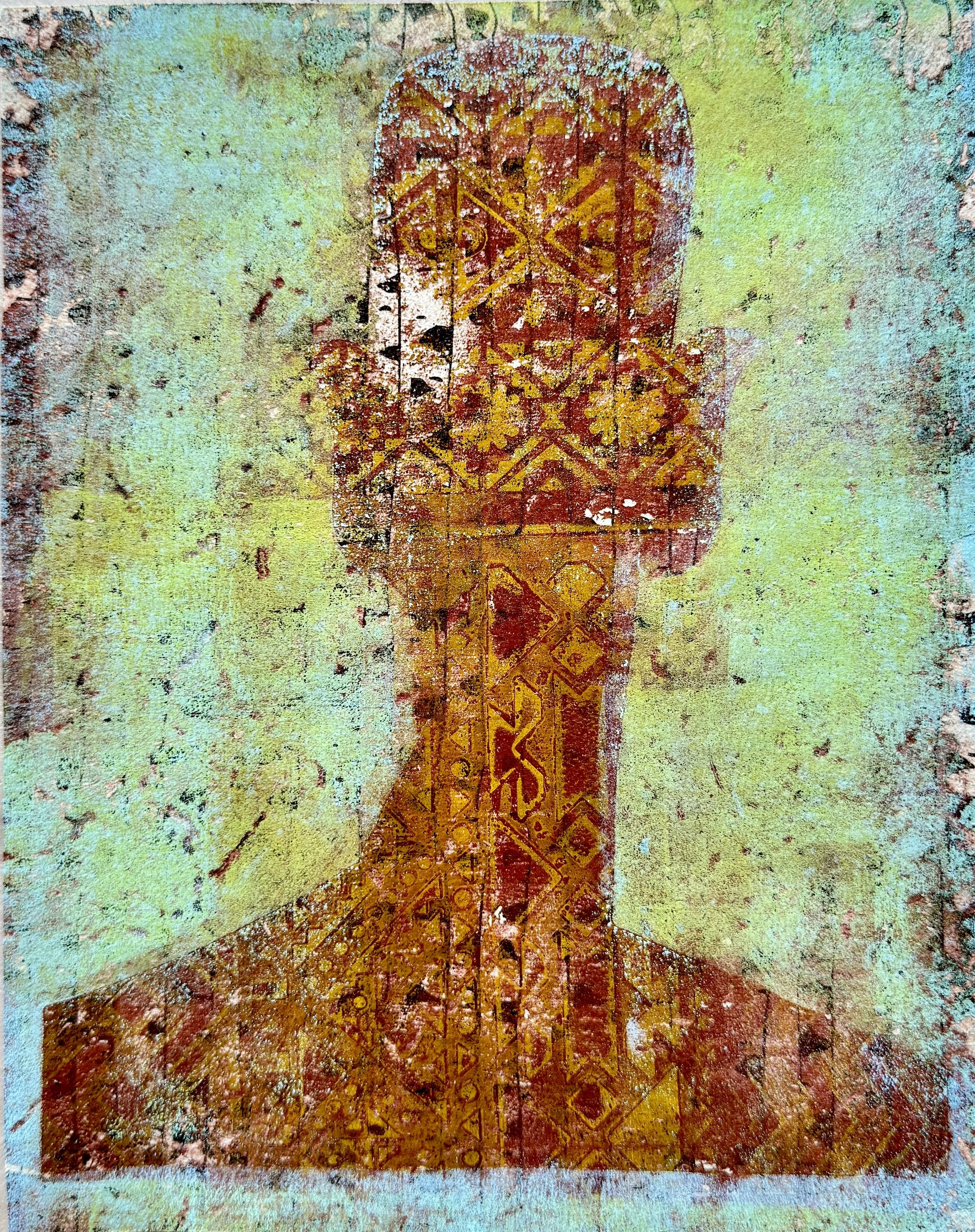 Mixed Media gel print on paper