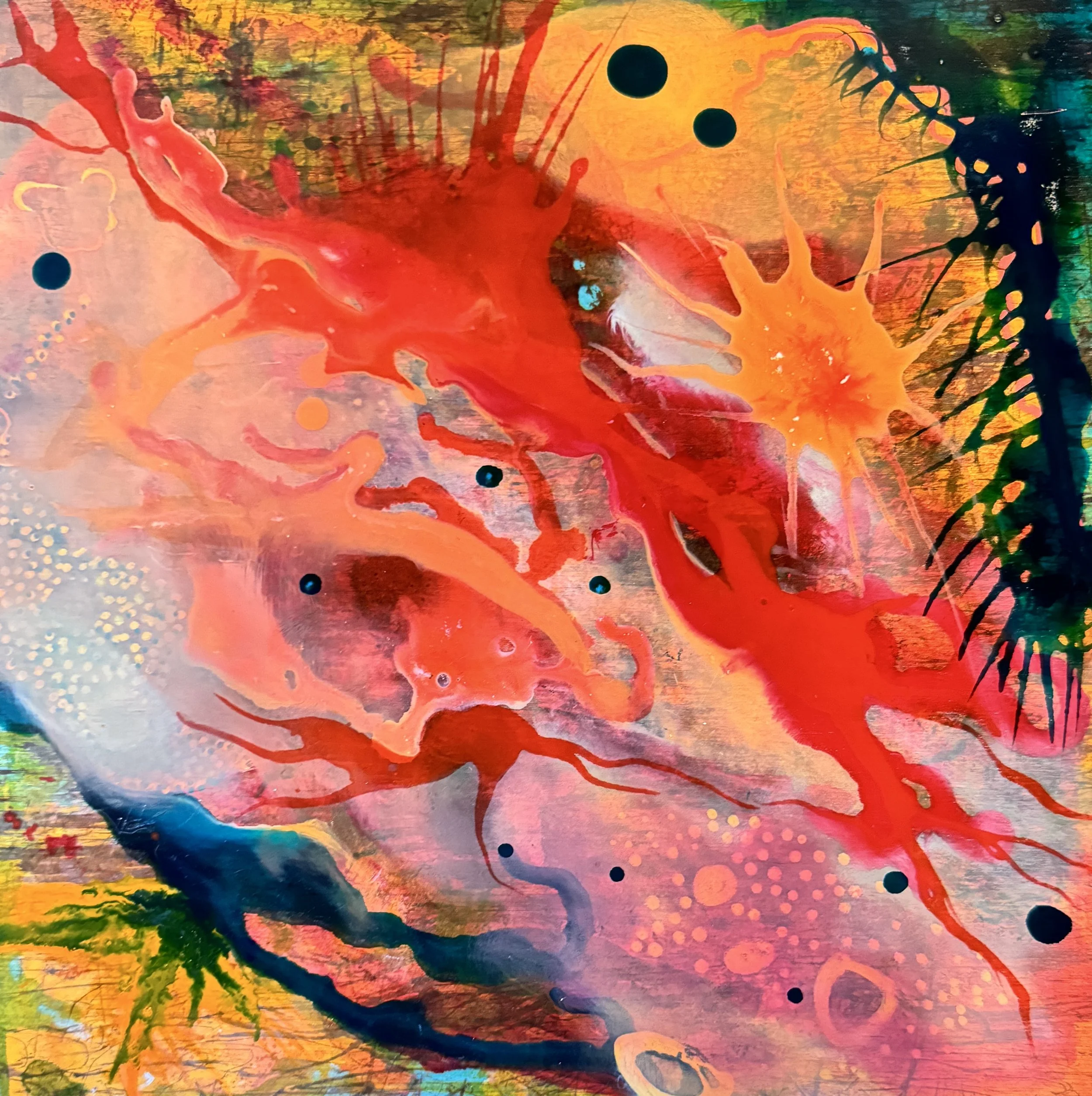 Acrylic Ink on wood panel