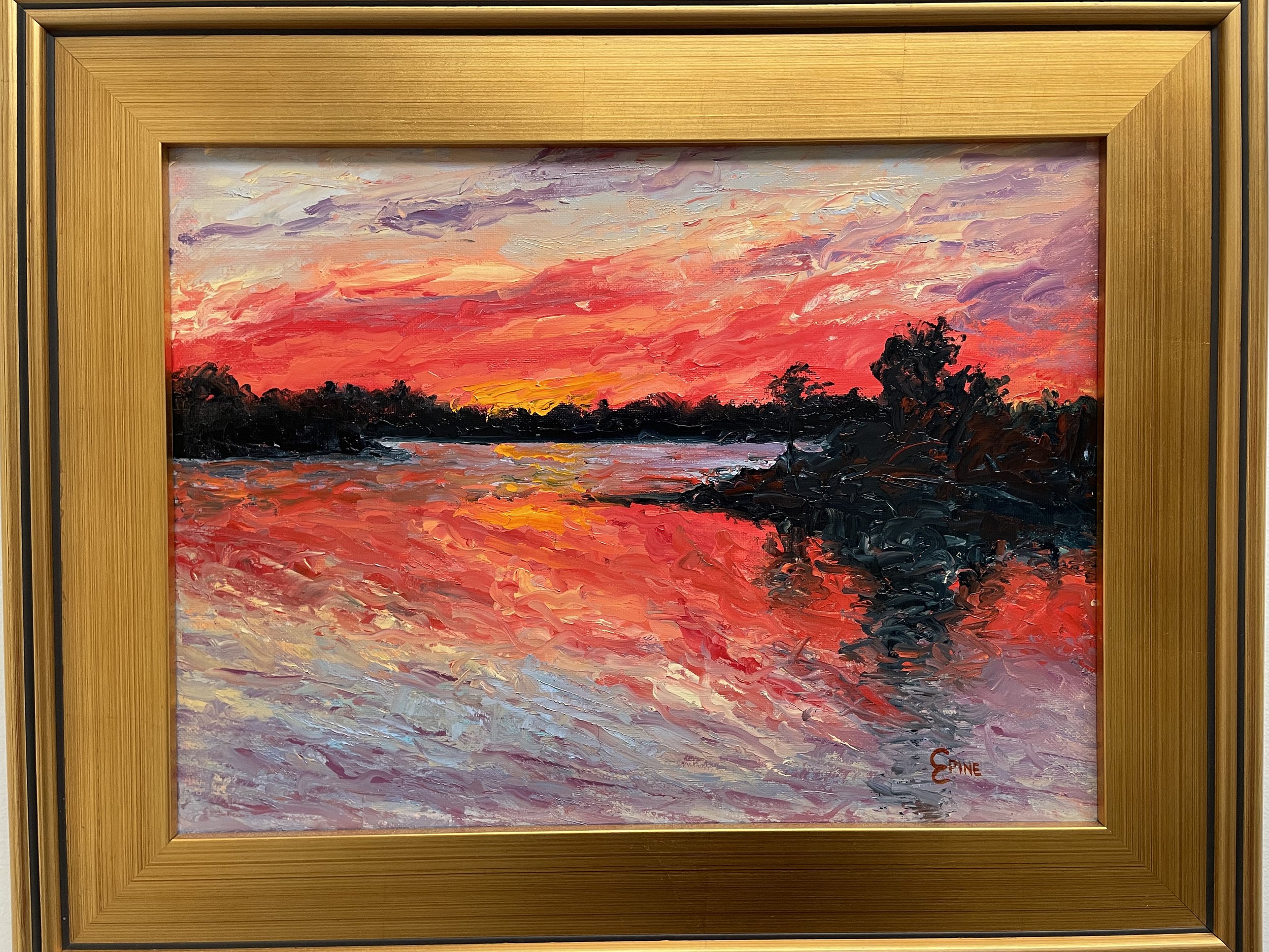 Red Sky Over the Cove 12x16. $650.jpeg