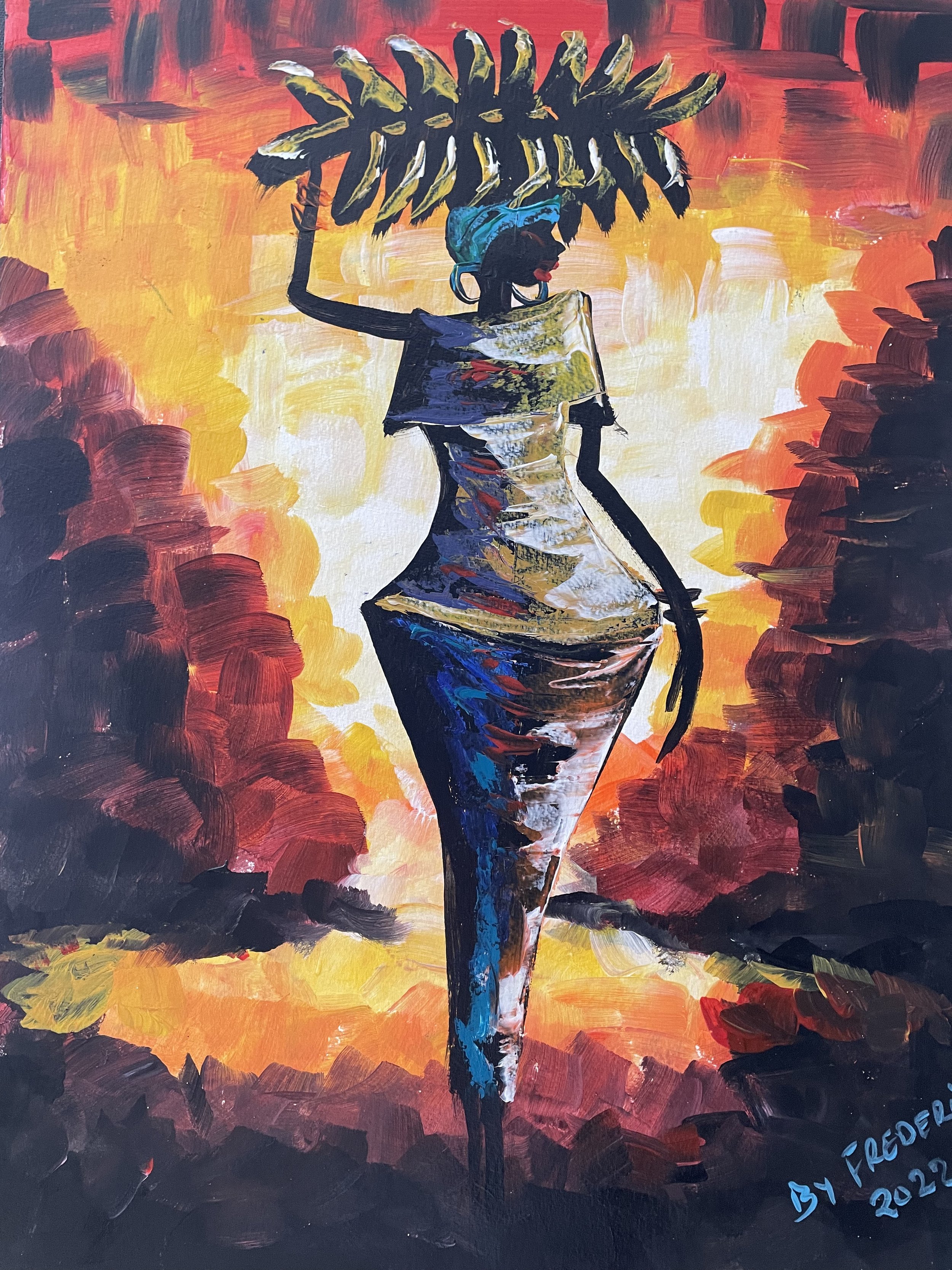 Woman Carrying Igitoke 16x12%22 Acrylic Framed $700.jpeg