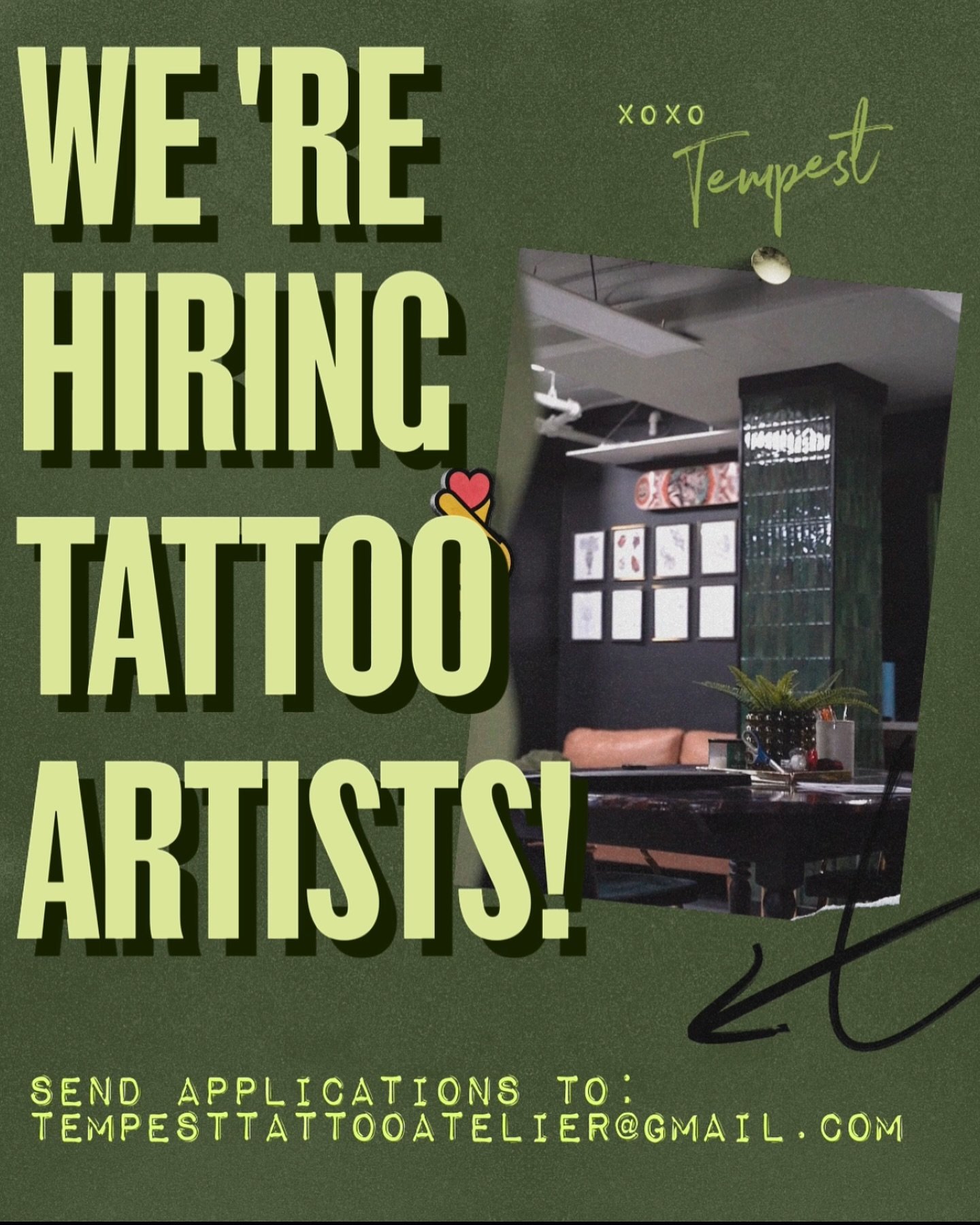 🎉The moment you&rsquo;ve been waiting for is here!

🌟 Tempest Tattoo Atelier in Kelowna is now officially open and we&rsquo;re inviting RESIDENT &amp; GUEST ARTISTS to join our team!🌟

Looking for:
- Artists with at least 1 year in a professional 