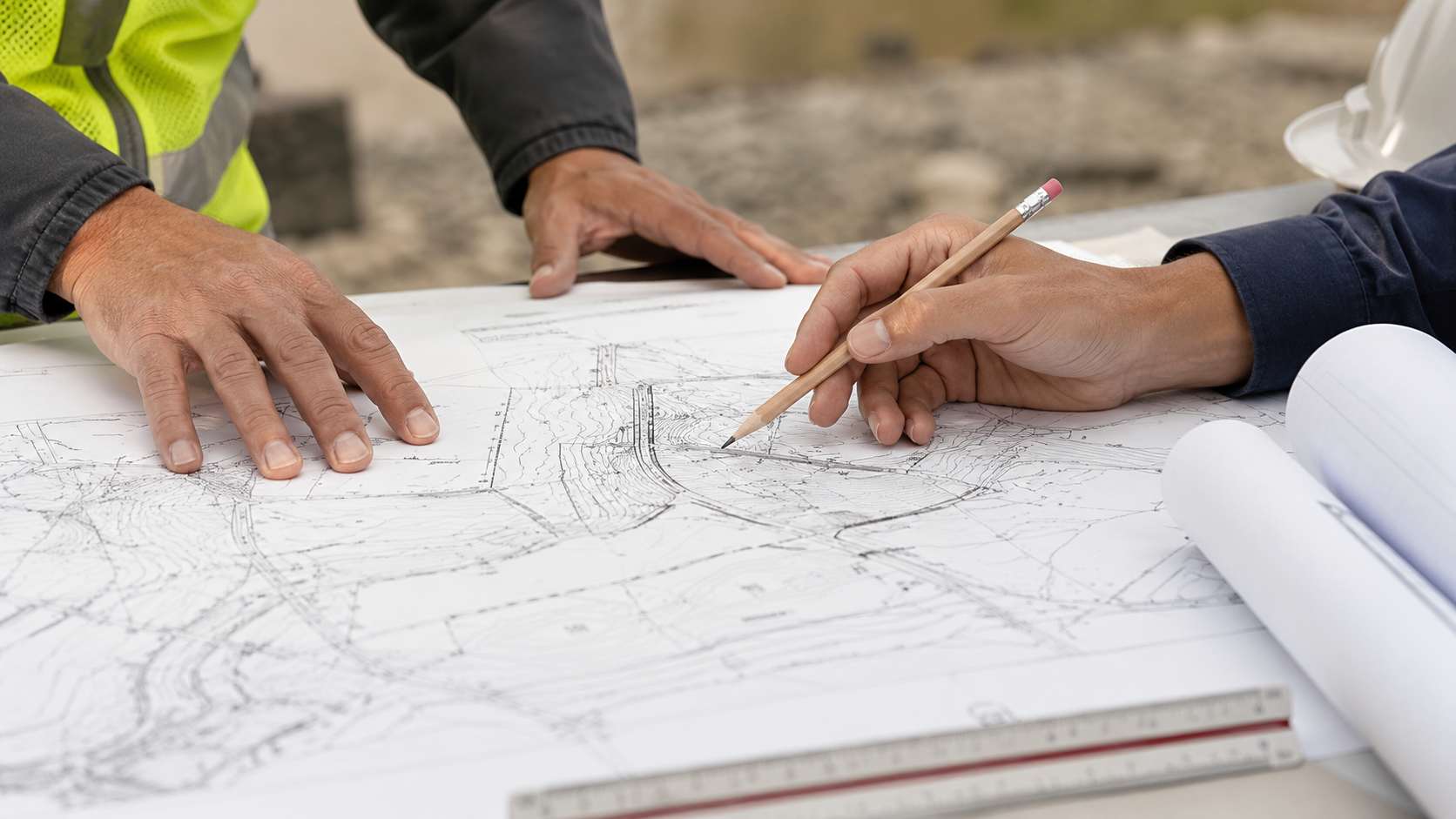 Civil Engineering Grading and Drainage Plans.